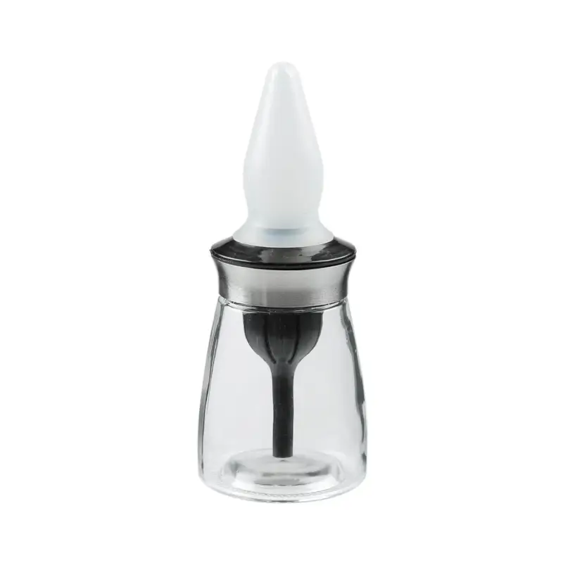 Oil container, 120 ml, with Brush, Glass / Silicone, Dipping