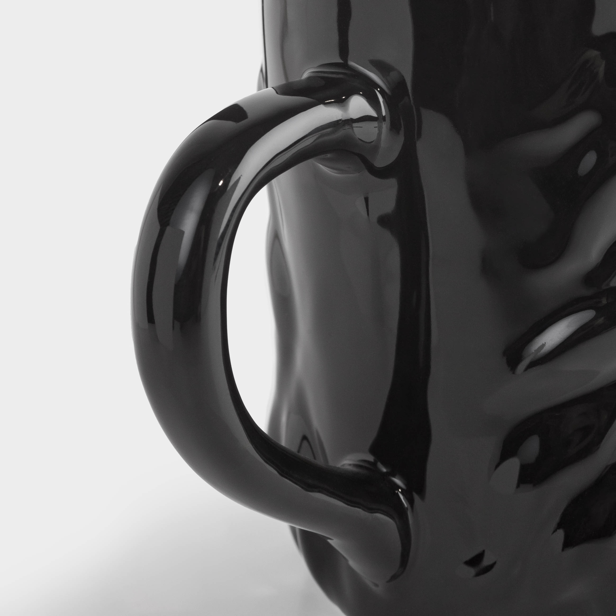 Mug, 500 ml, ceramic, black, Horse head, Horse, image-3