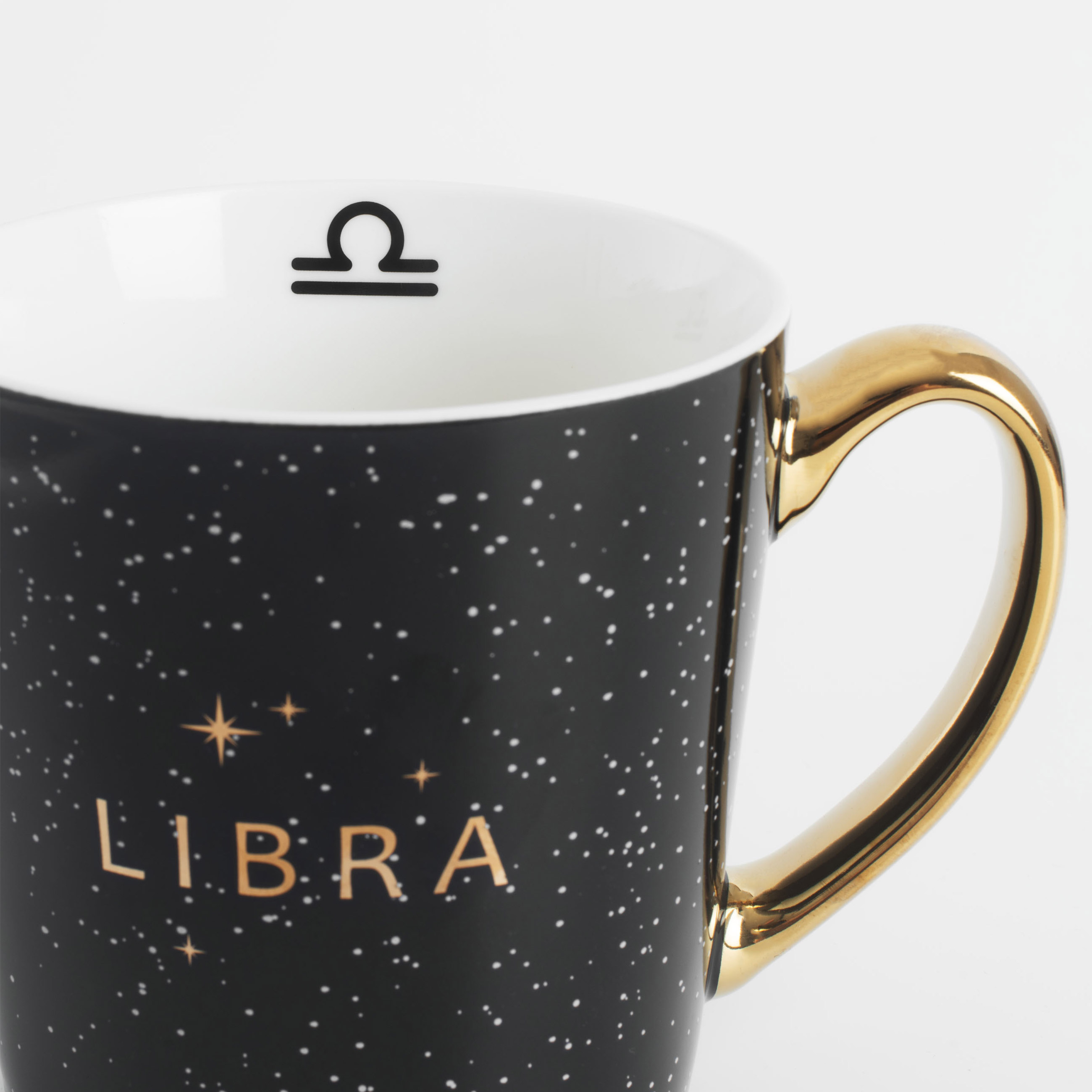 Mug, 500 ml, porcelain N, black, Scales, Zodiac, image-3