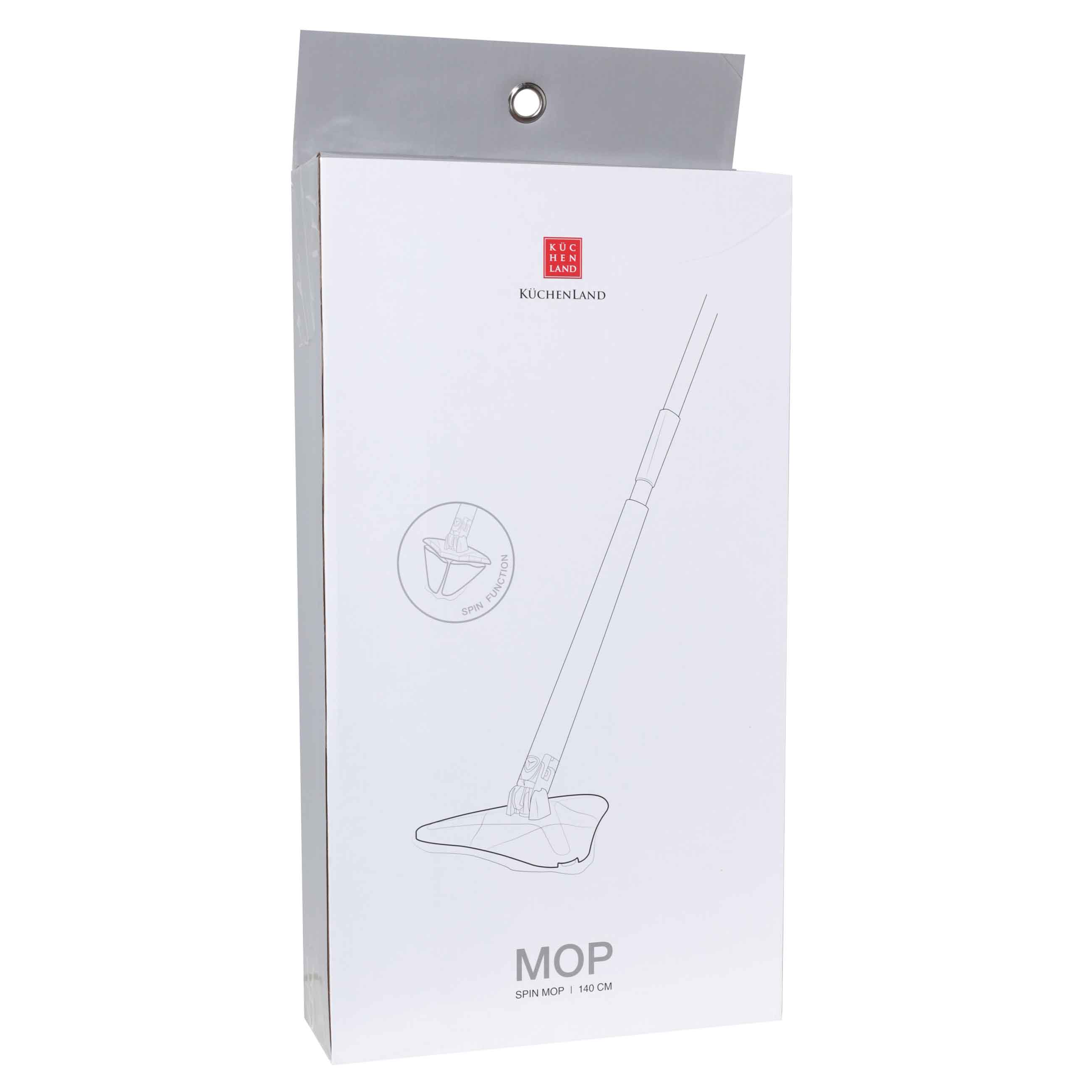 Wring mop, triangular, grey-white, Mop
