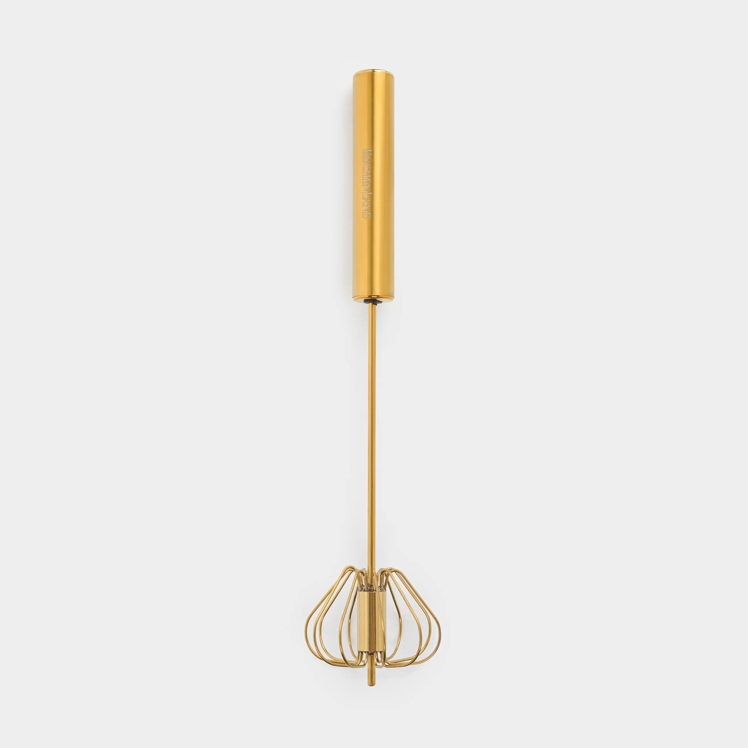 Rotating whisk, 26 cm, steel, golden, Device gold, image-0