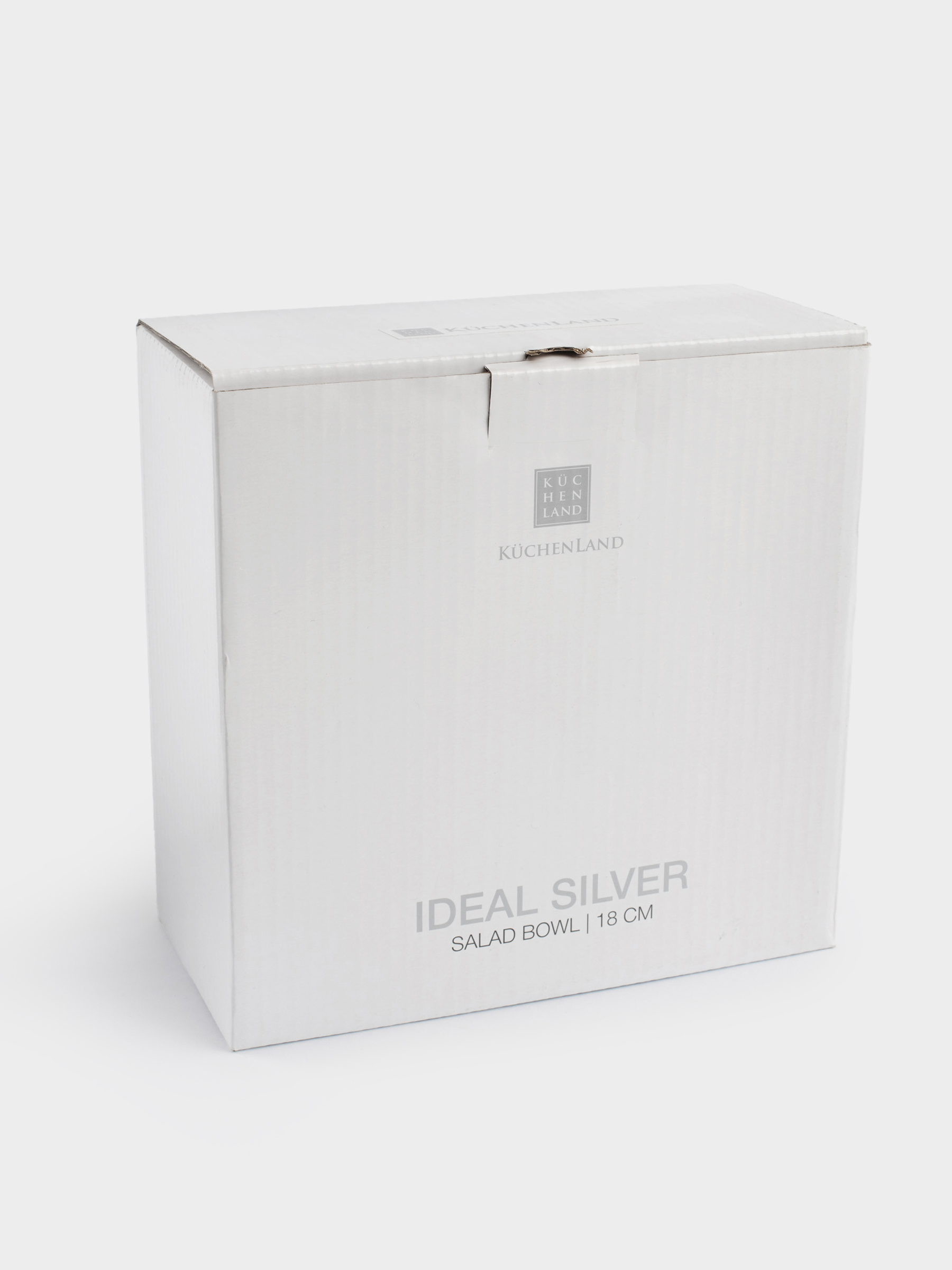 Salad bowl, 18x9 cm, 1 l, porcelain F, white, Ideal silver, image-4