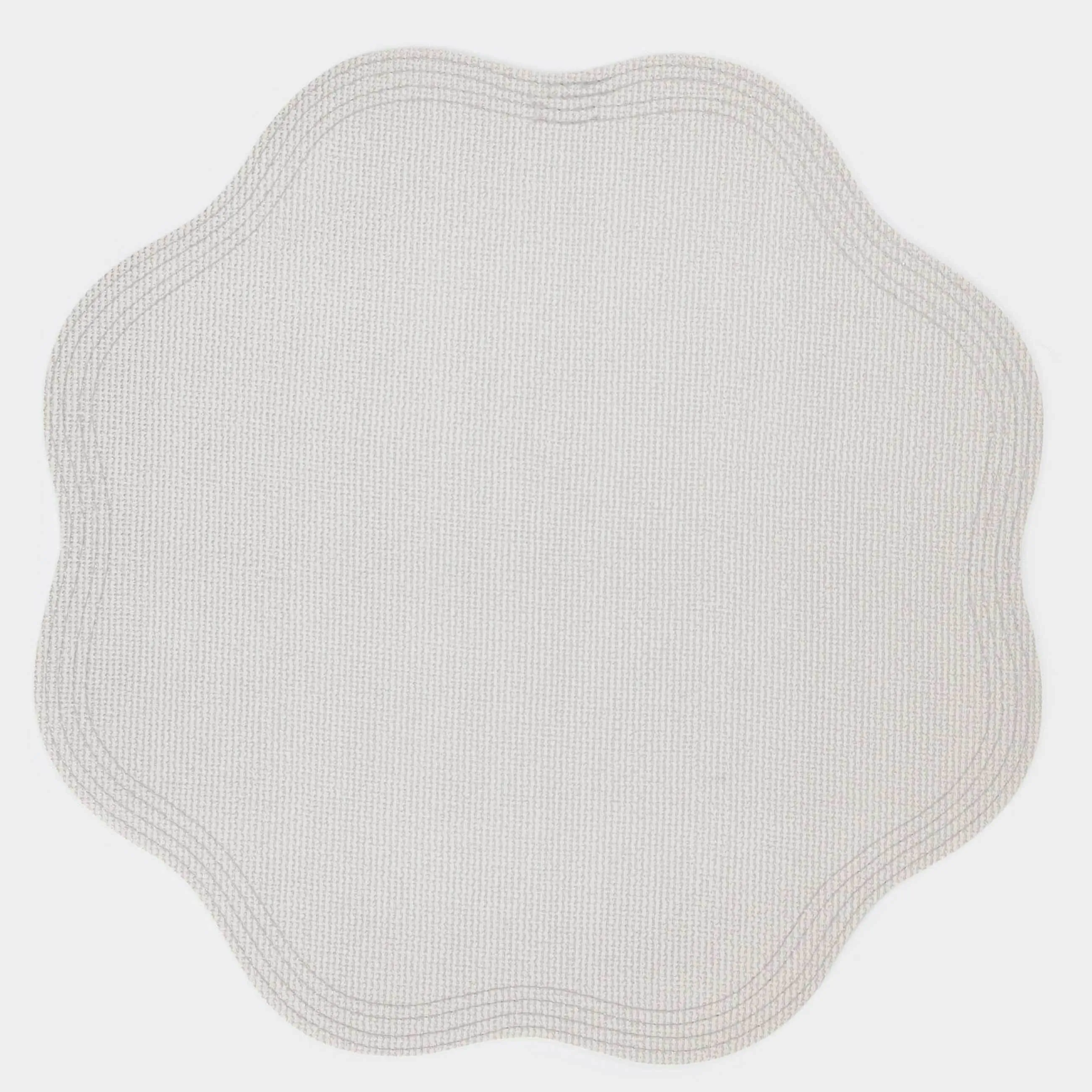 Placemat, 38 cm, PVC, curly, beige, Wavy edges, Rock