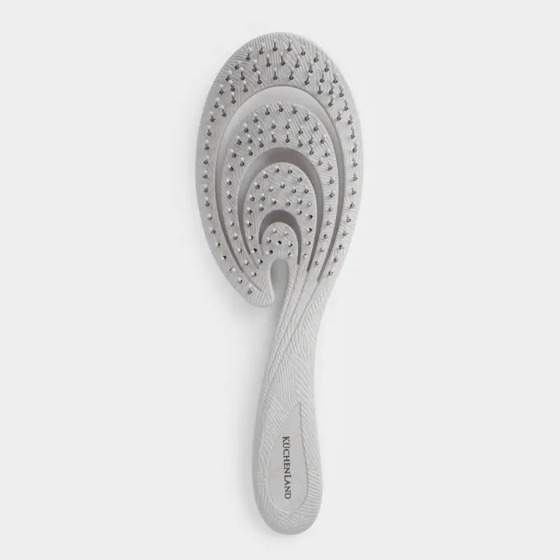 Hair massage comb, 22 cm, vegetable fiber / plastic, gray-blue, Zipo ,image-0