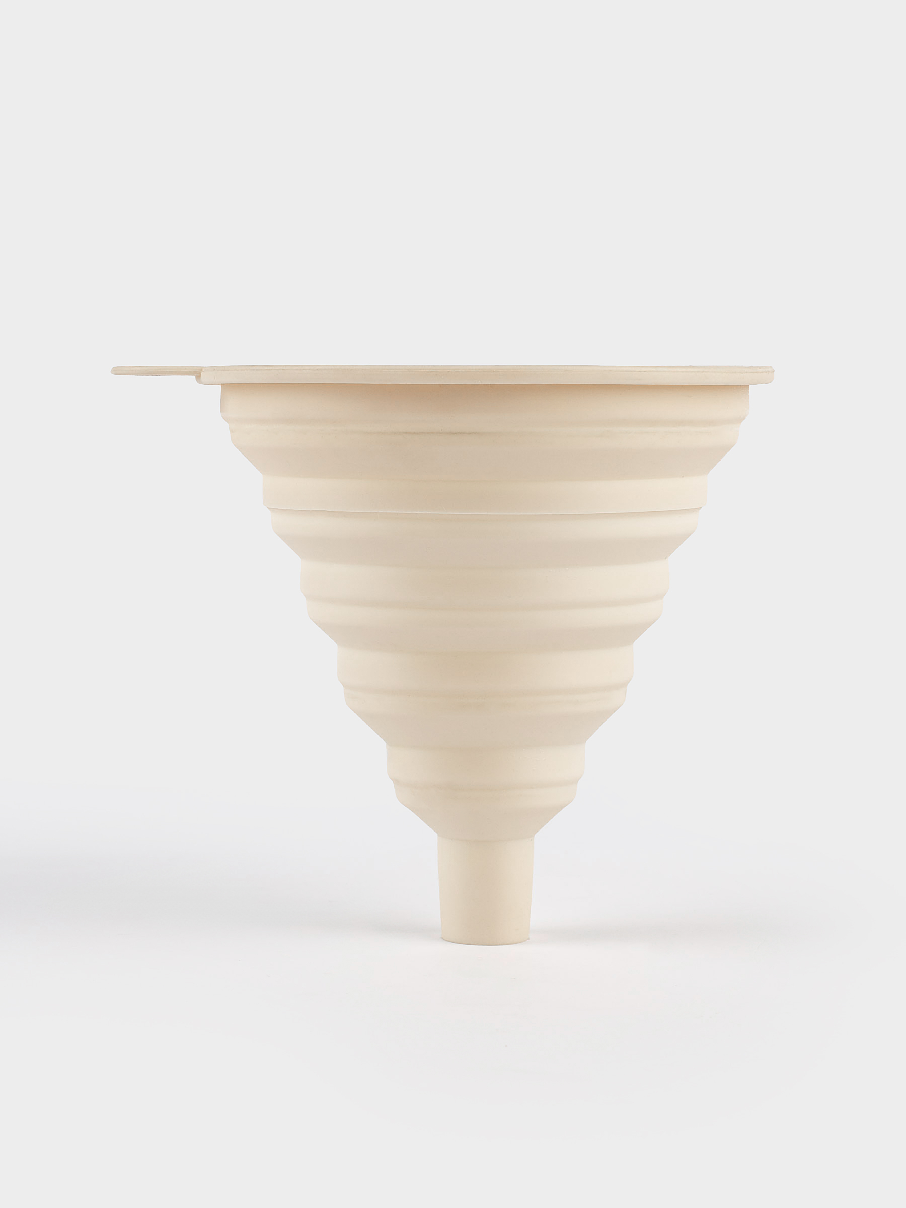 Funnel, 12x11 cm, folding, silicone, cream, Manny, image-2