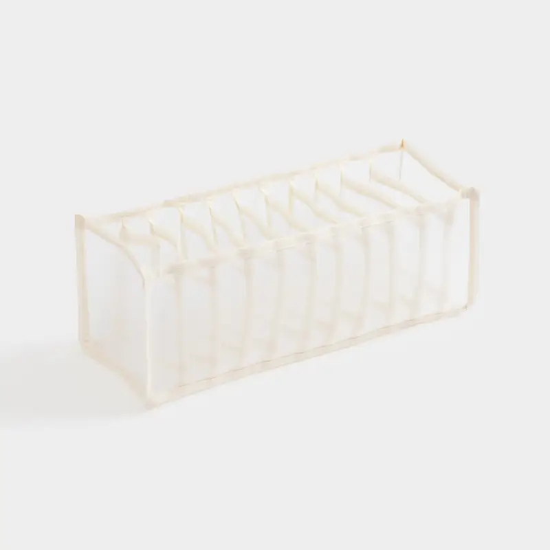 Organizer-divider for drawers, 32x12 cm, 11 otd, textile, beige, Pedant light ,image-0