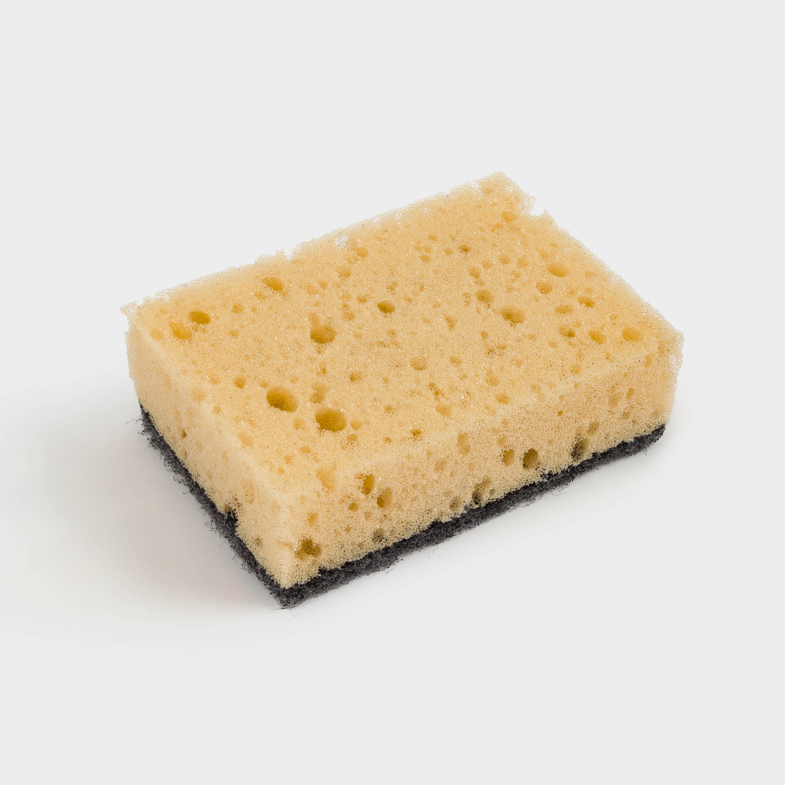 Dish washing sponge, 10x7 cm, 5 pcs, foam rubber / abrasive, black and beige, Black clean