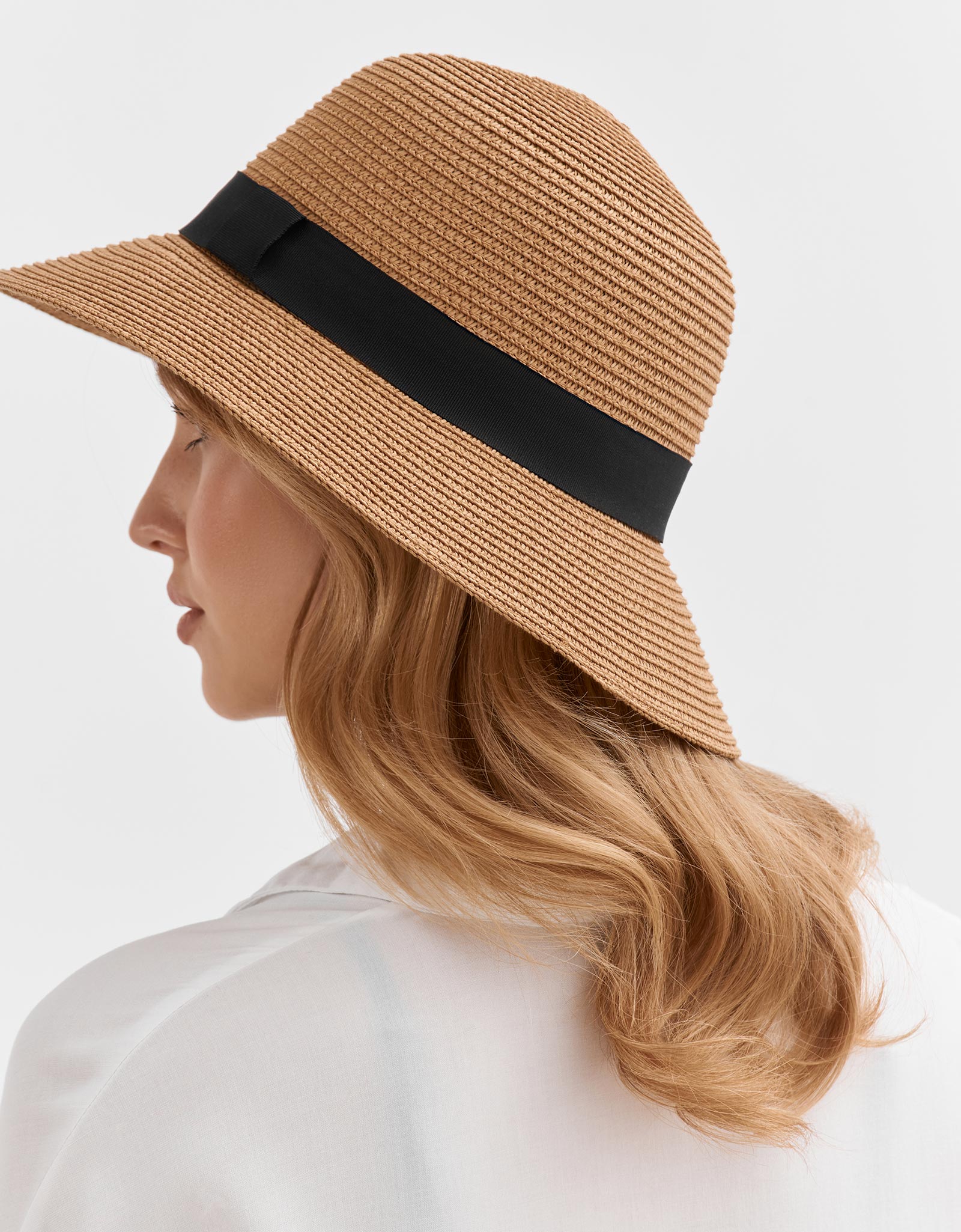 Hat, 57 cm, single size, paper / polyester, beige, Banjo, image-3