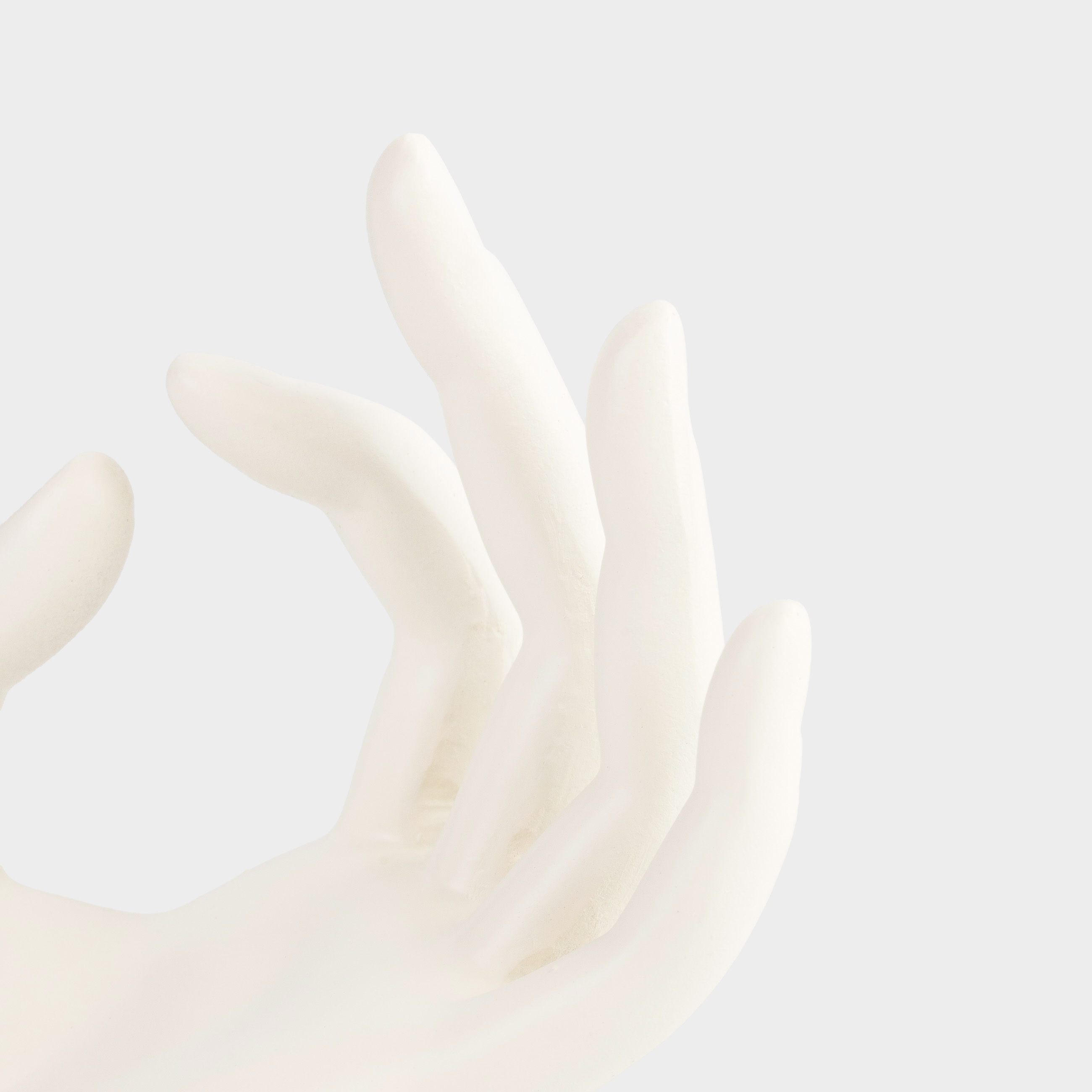 Jewelry holder, 16 cm, polyresin, milky, Hand, Hand, image-3