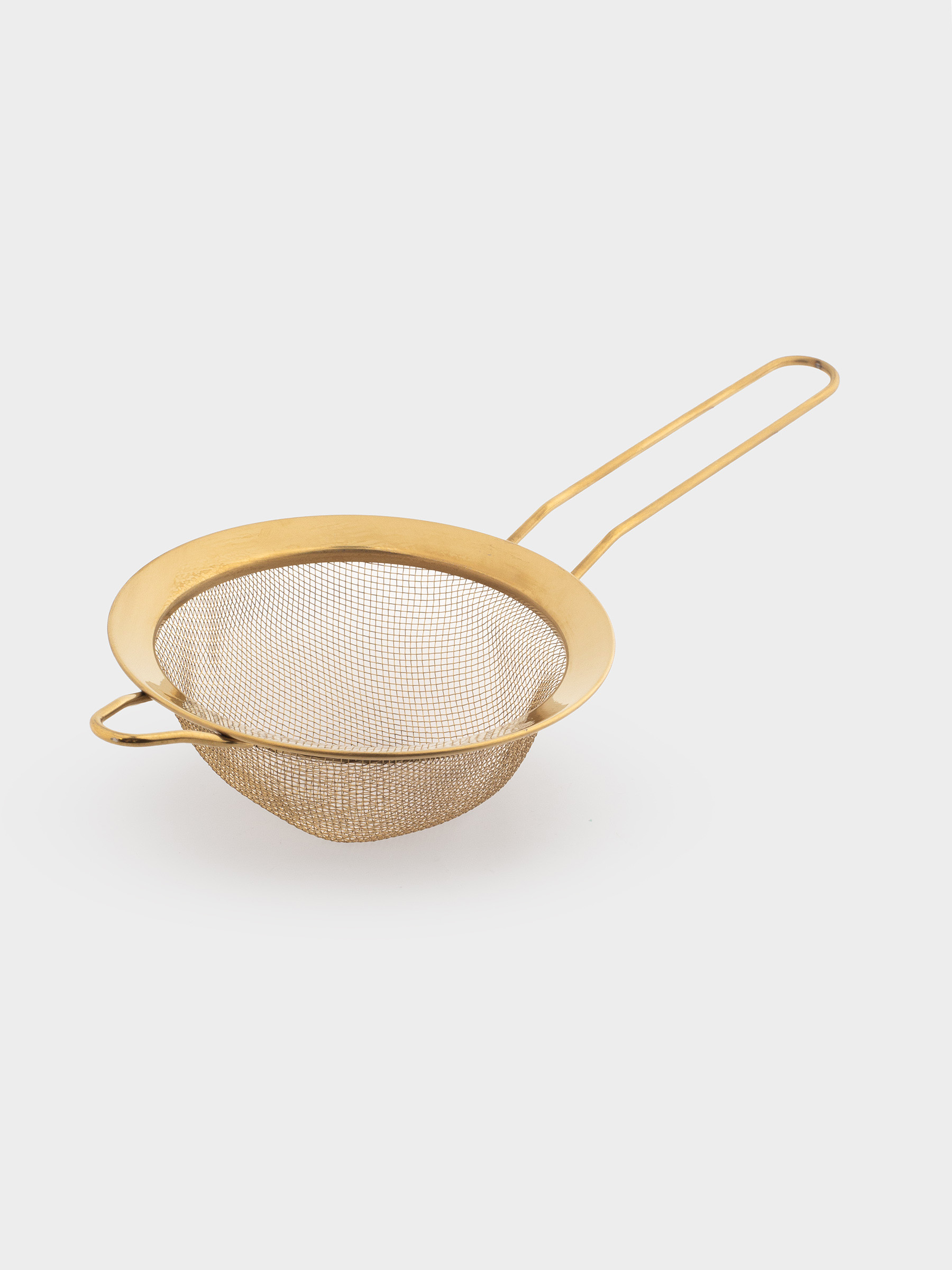 Sieve, 12 cm, with handle, steel, gold, Device gold, image-2