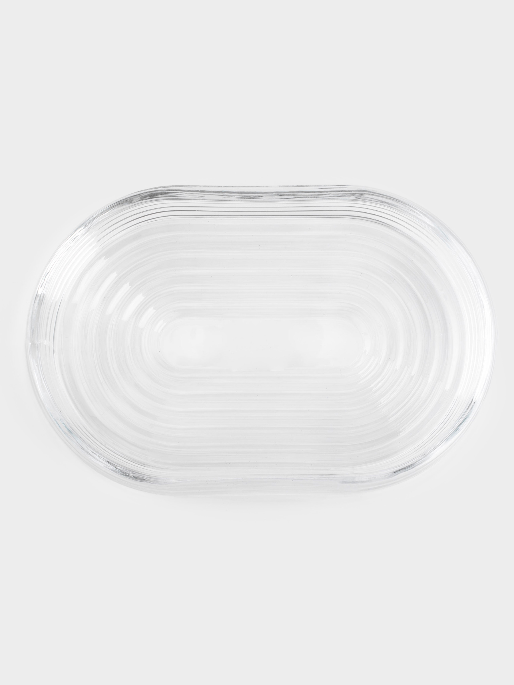 Soap dish, 13 cm, glass, oval, Benli
