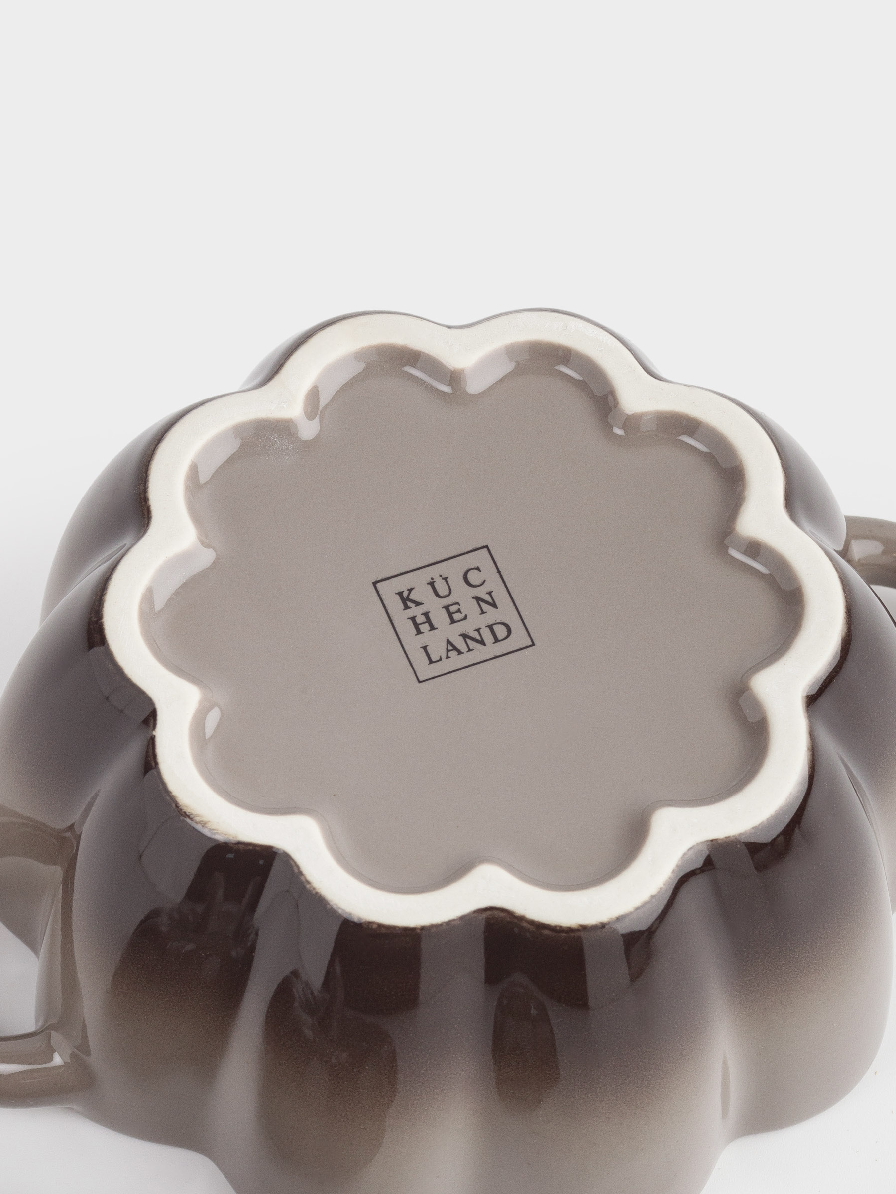 Cocotte, 11 cm, 350 ml, with lid, ceramic, grey-brown, Pumpkin, Gourd, image-4