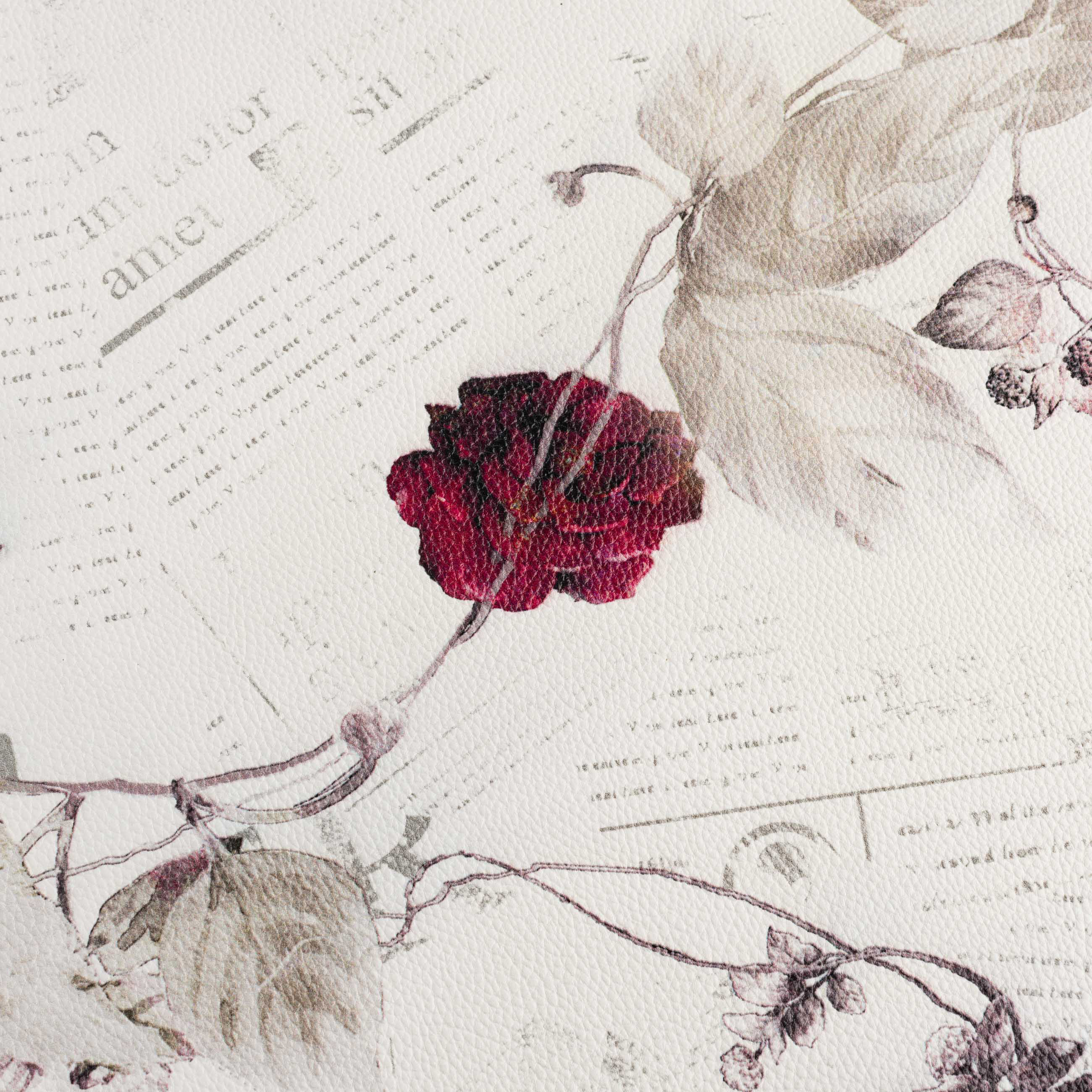 Placemat, 33x45 cm, PVC, shaped, milky, Rose branch, Rock print, image-3