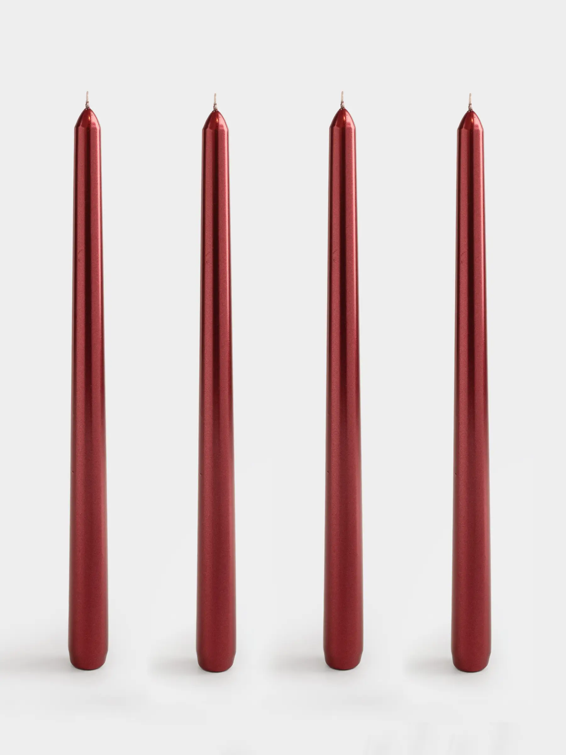 Candle, 25 cm, 4 pcs, thin, red, Vivid candle, image-0