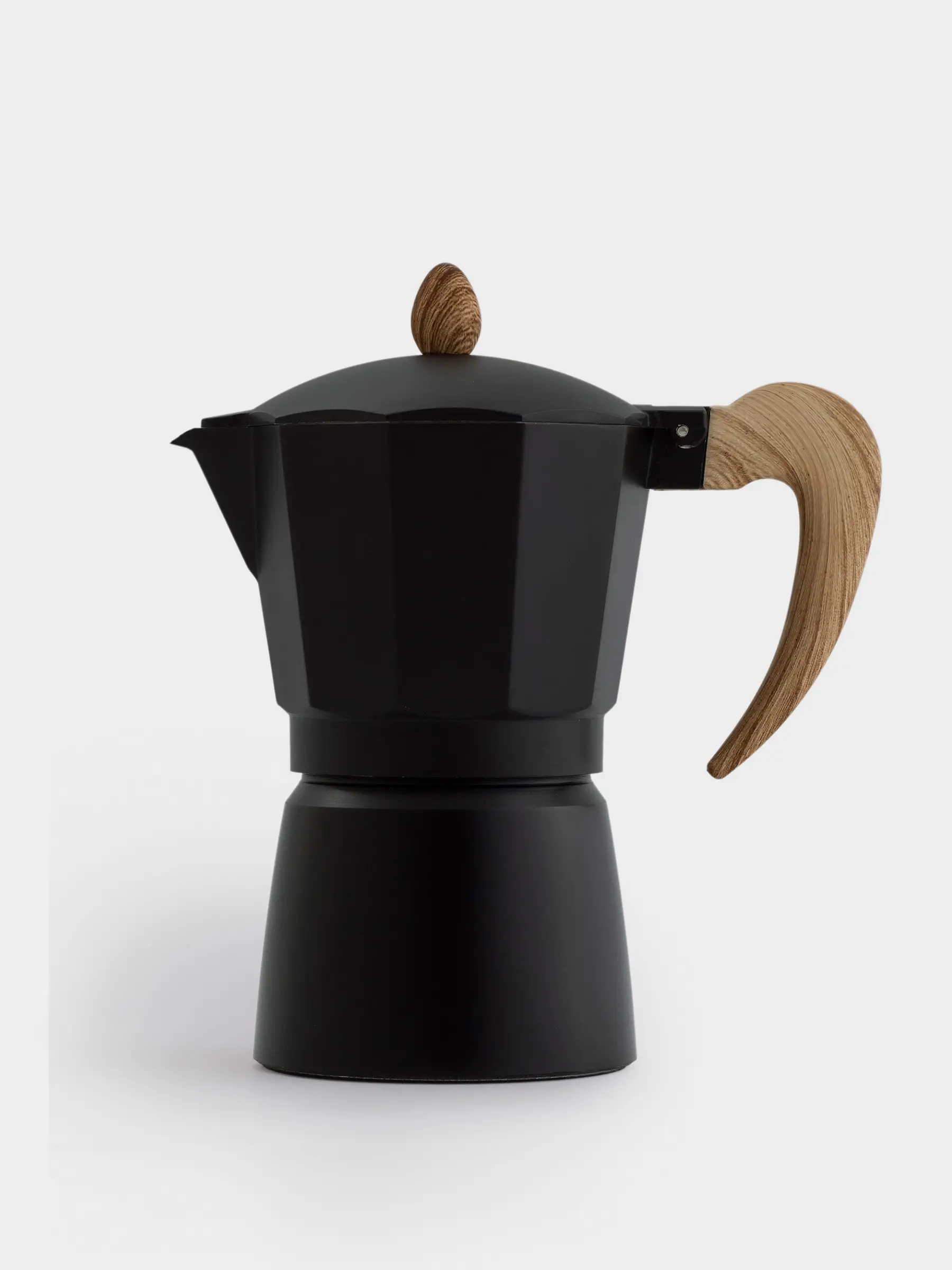 Geyser coffee maker, 300 ml, aluminum / nylon, black, Espresso