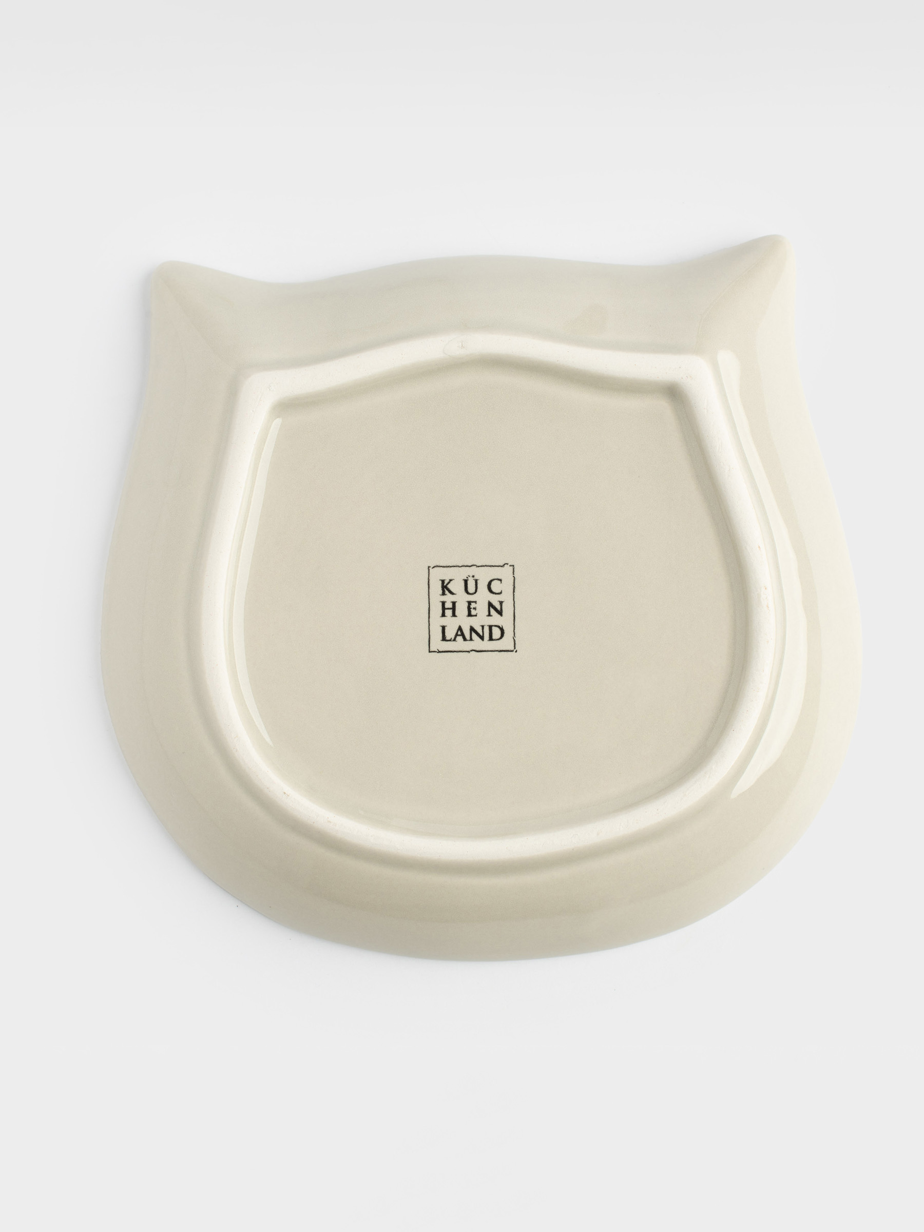 Pet bowl, 14x13 cm, 100 ml, flat, ceramic, grey, Cat, Whiskers, image-5