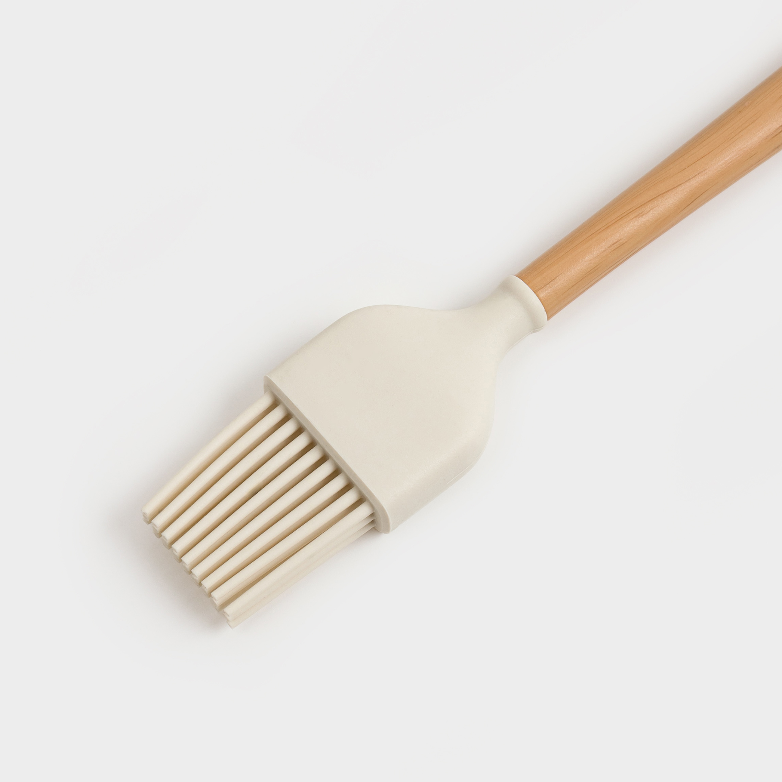 Cooking brush, 21 cm, silicone / plastic, beige, Letia, image-1