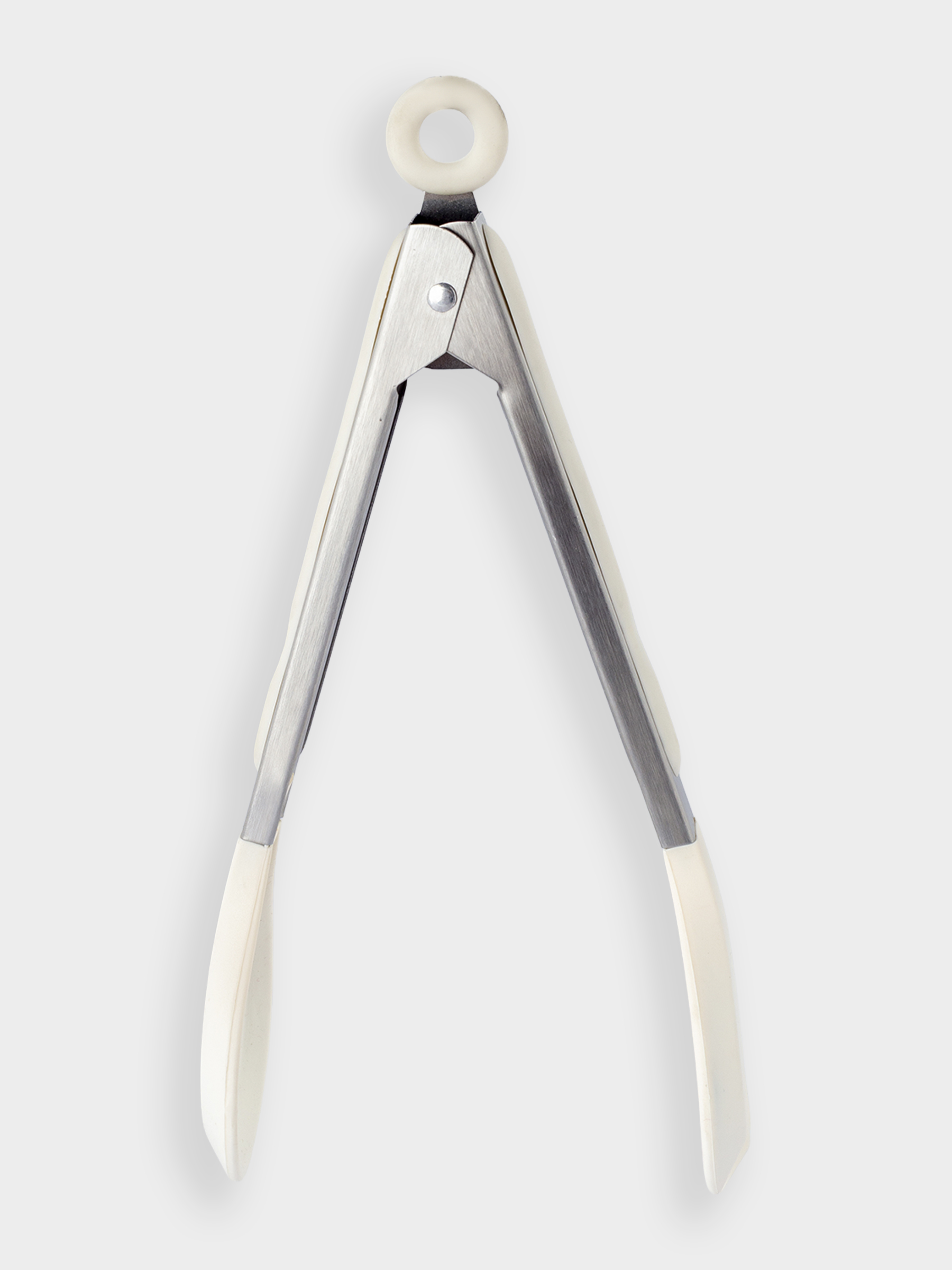 Kitchen tongs, 25 cm, for pasta/salad, silicone/steel, milky, Soft Kitchen, image-3