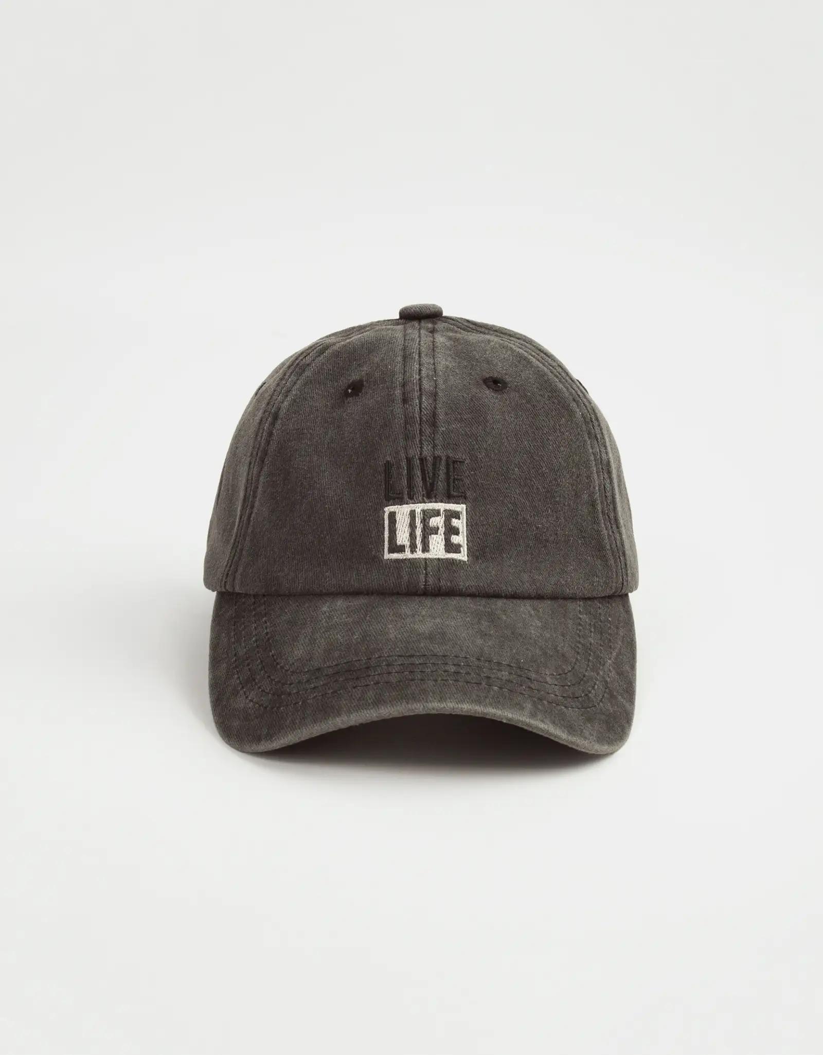 Baseball cap, 57 cm, single size, cotton, black, Live life, Shore