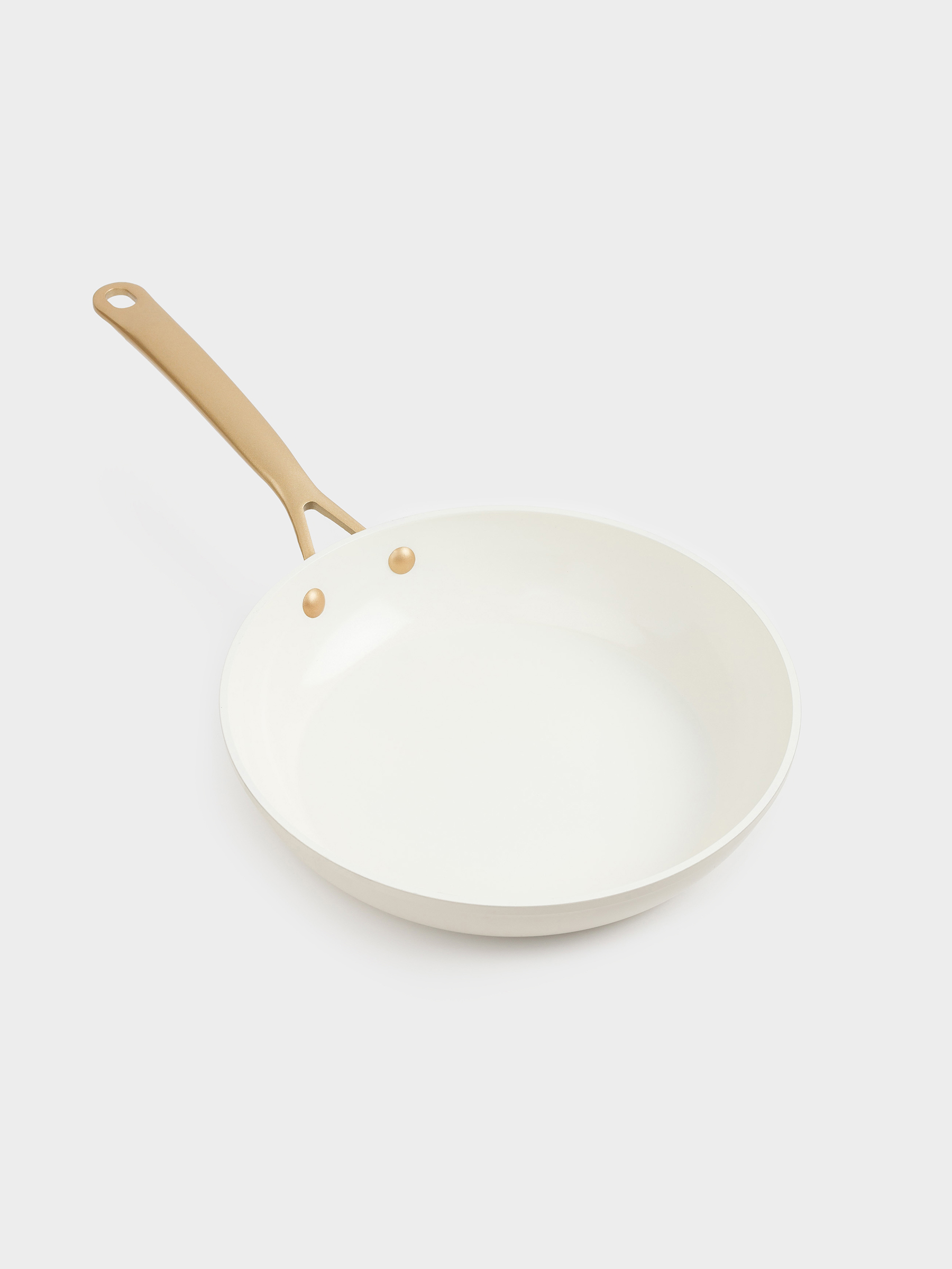 Frying pan, 24 cm, coated, aluminum, milky, Piatto gold, image-1