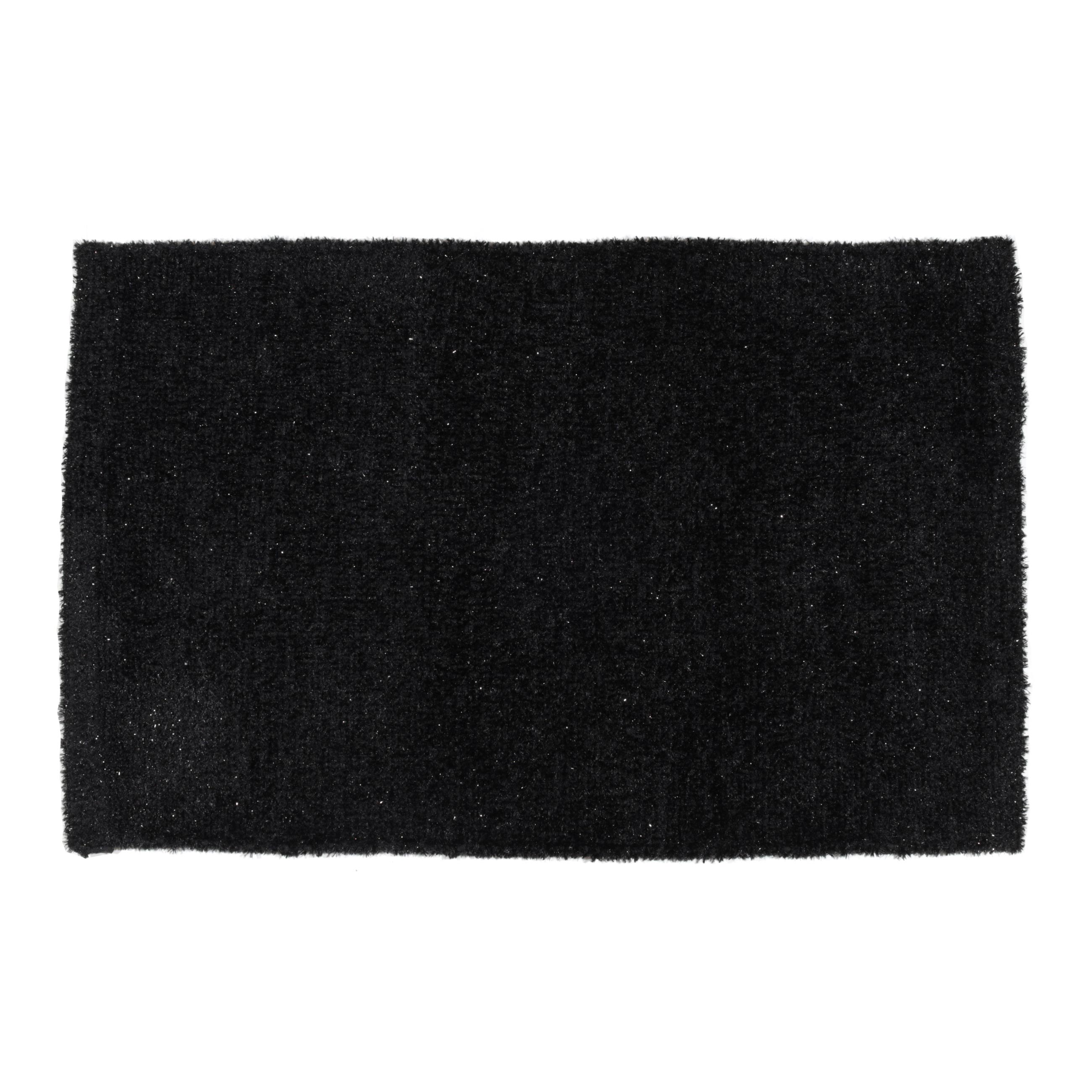 Mat, 50x80 cm, anti-slip, cotton / polyester, black, Gradan, image-0
