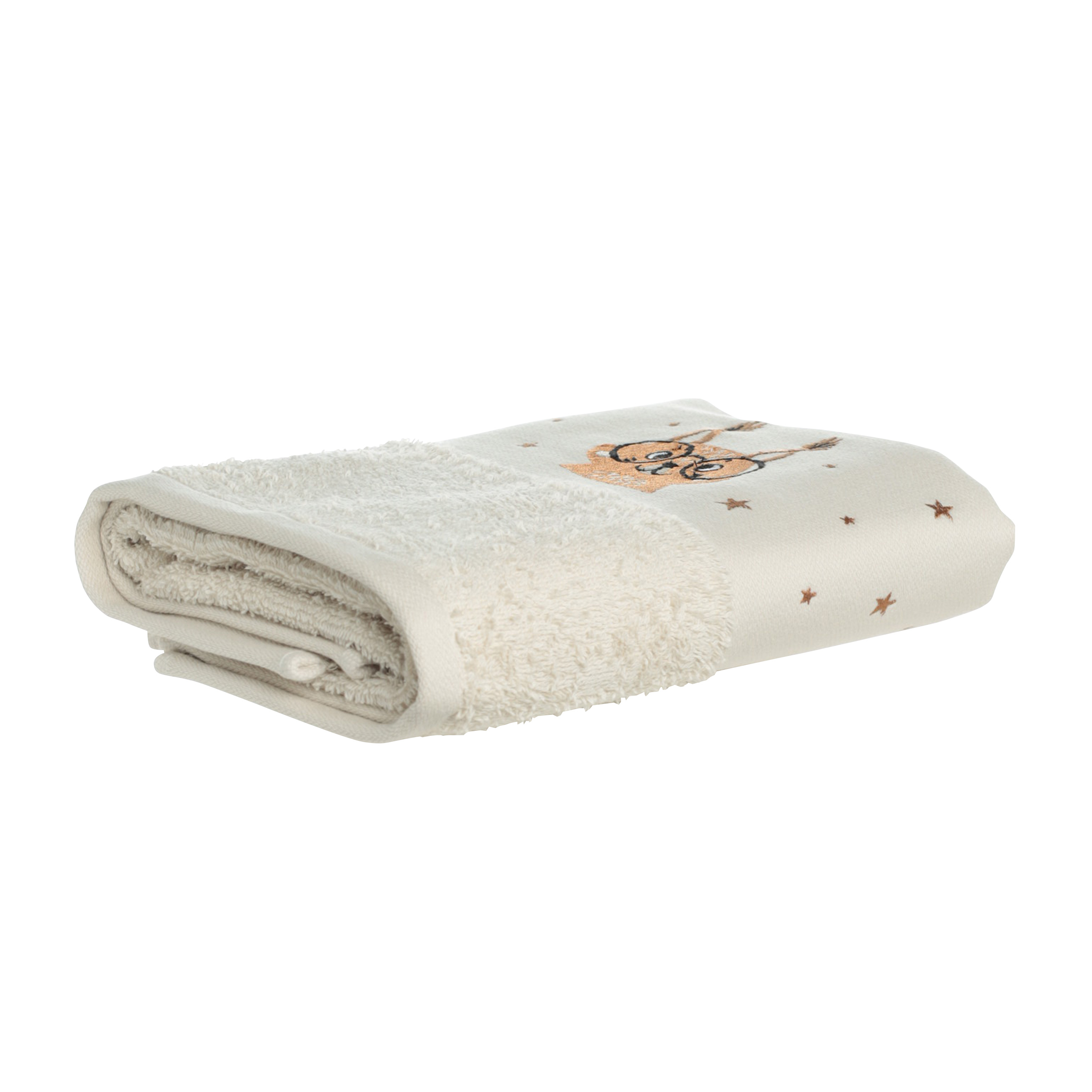 Children's towel, 50x90 cm, cotton, beige, Squirrel, Forest Animals
