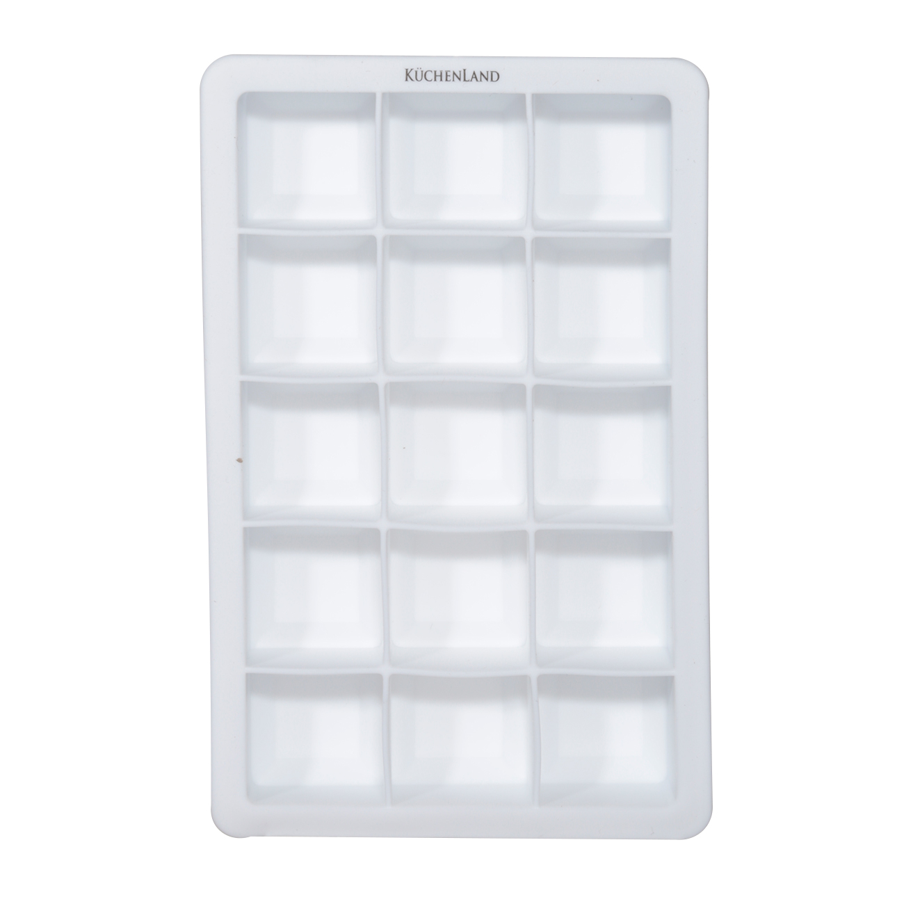 Ice mold, 18x12 cm, 15 otd, silicone, white, Soft kitchen, image-0