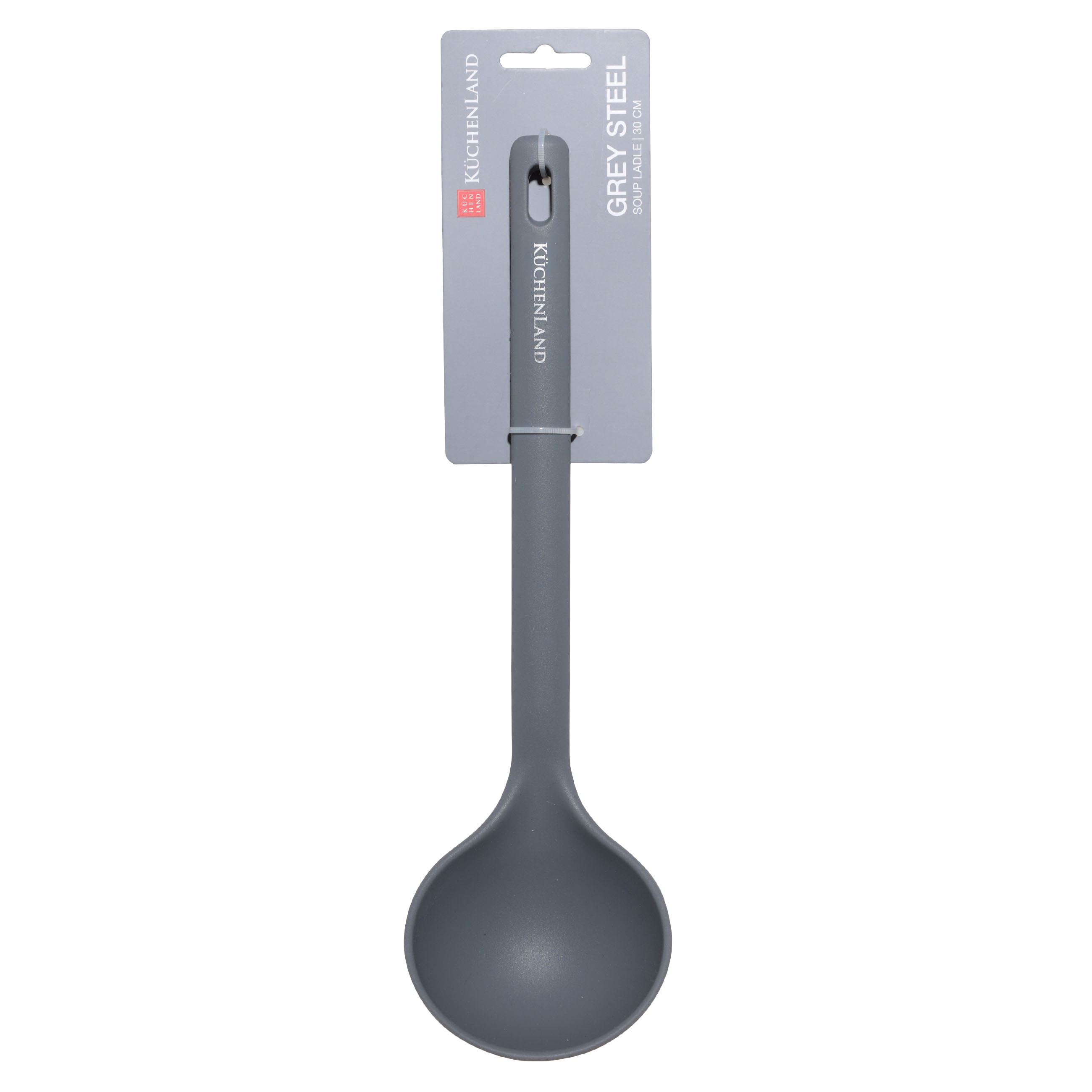 Ladle, 30 cm, silicone, grey, Grey steel, image-2