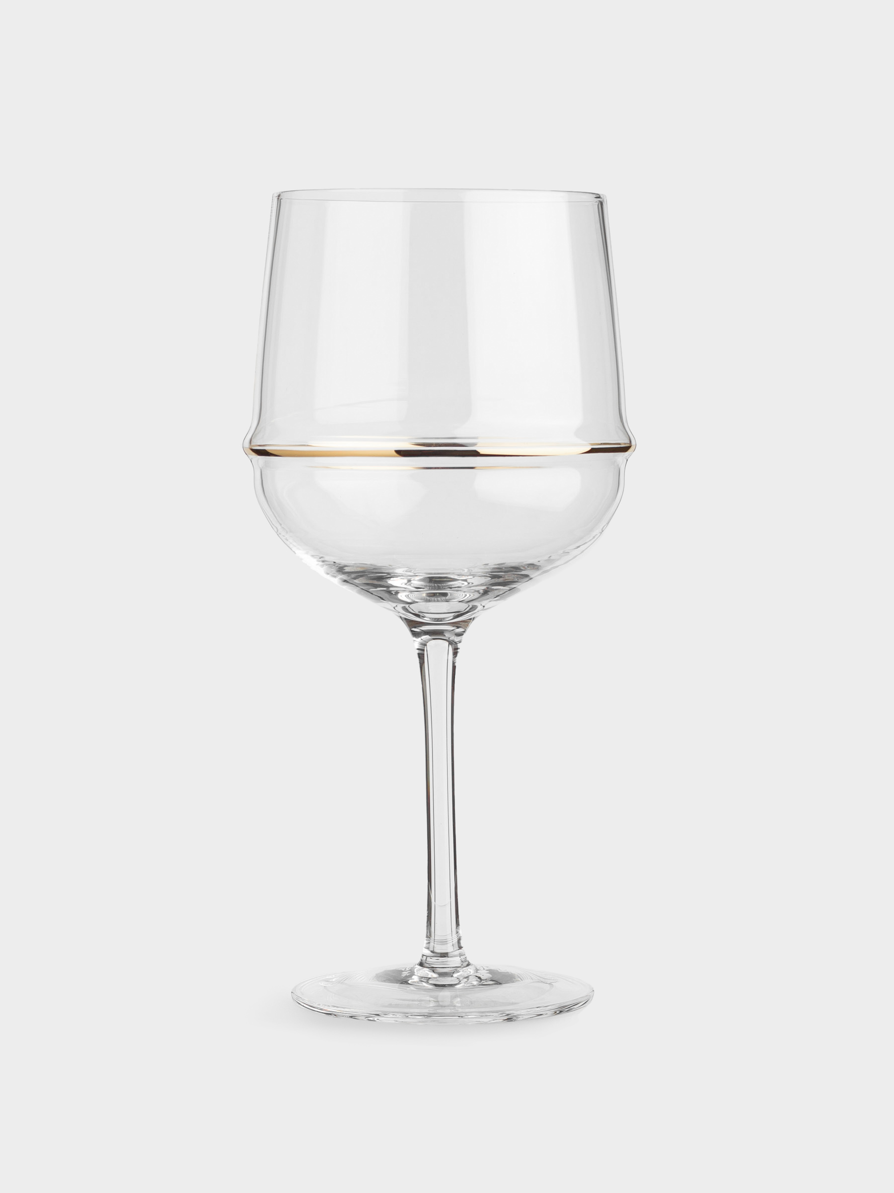 Drinking glass, 510 ml, 2 pcs, Crystal glass, Golden ring, Rivello, image-3