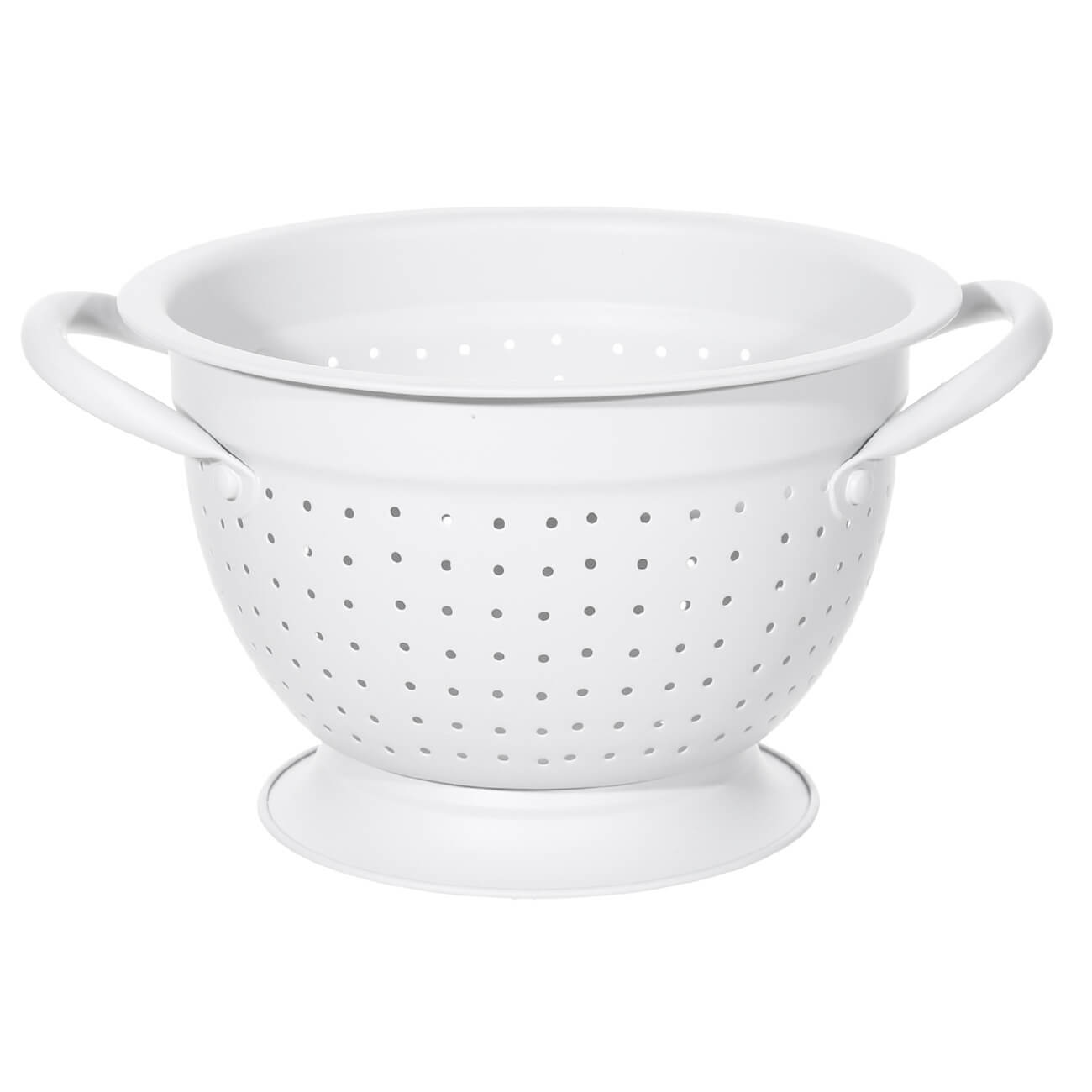 Colander, 22 cm, with two handles, steel, Milk, Soft