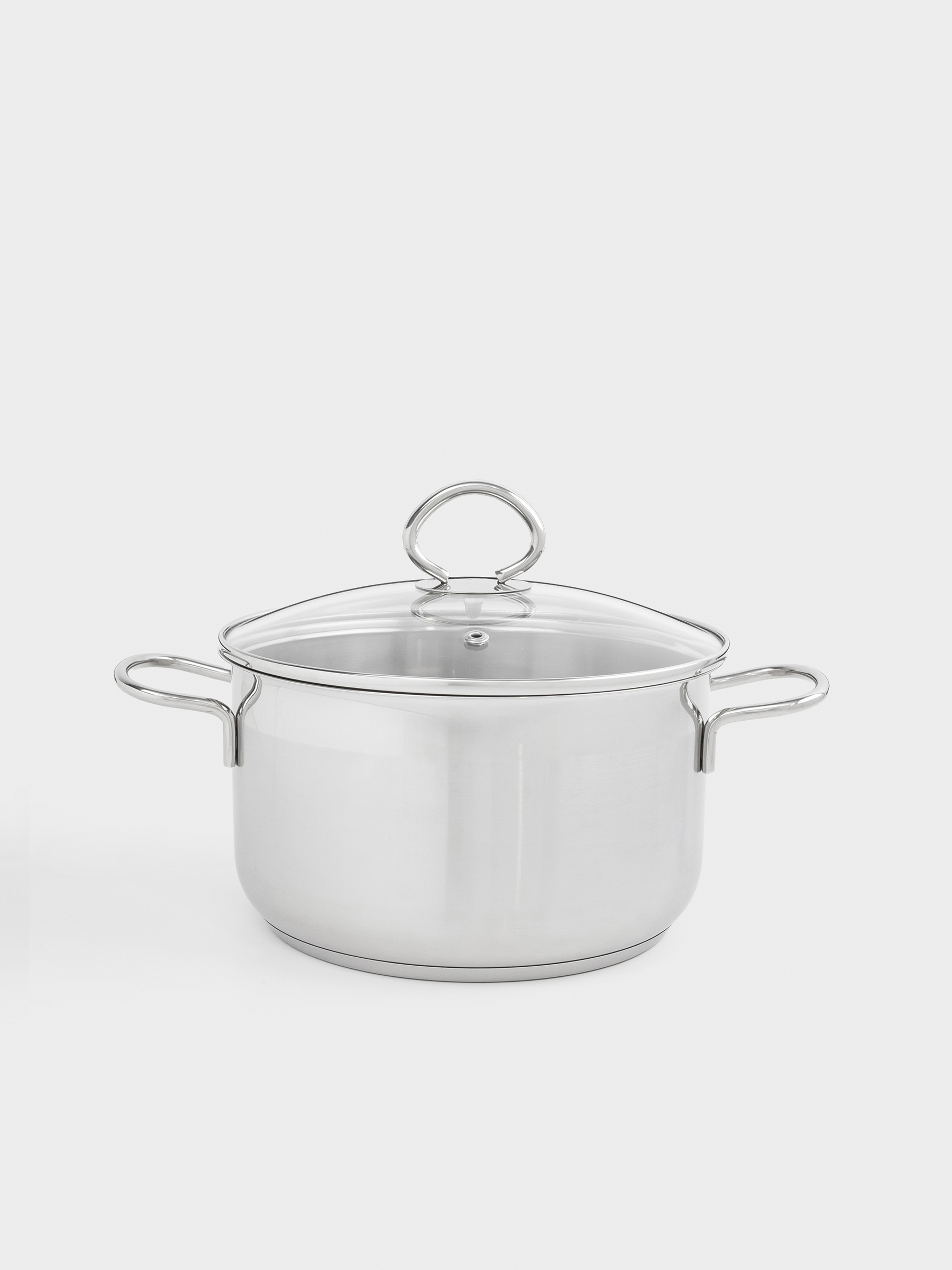Pan, 20 cm, 3.5 l, with lid, steel / glass, Egoist lite, image-0