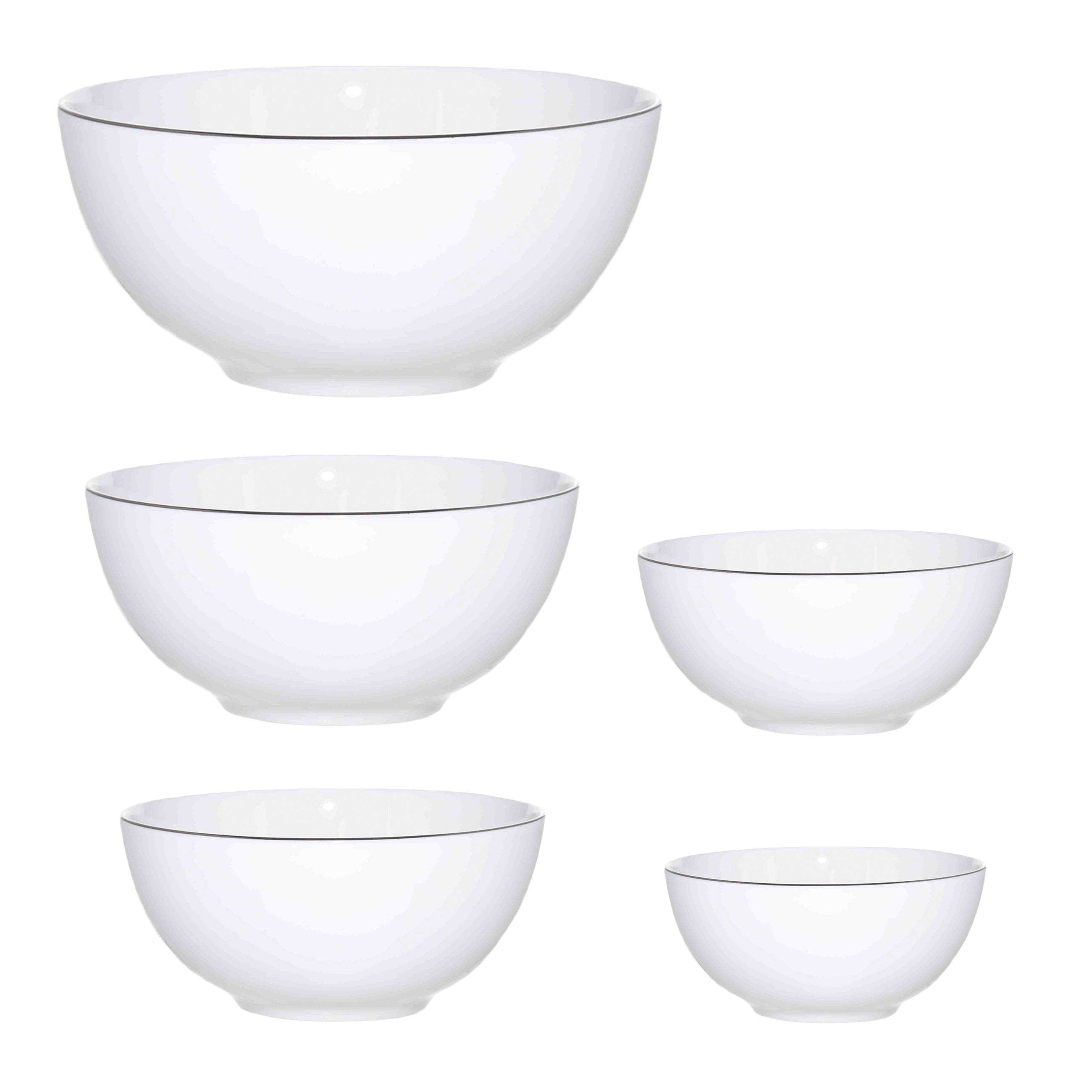 Salad bowl set, 5 pcs, porcelain F, Antarctica