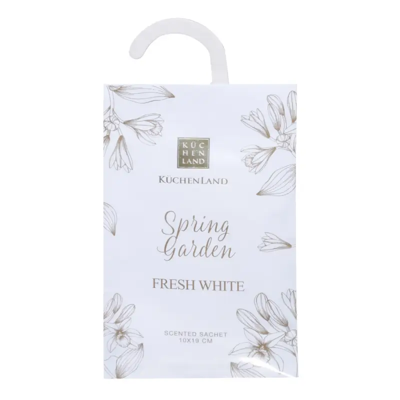 Scented sachet, 10x19 cm, Spring Garden, Fresh white