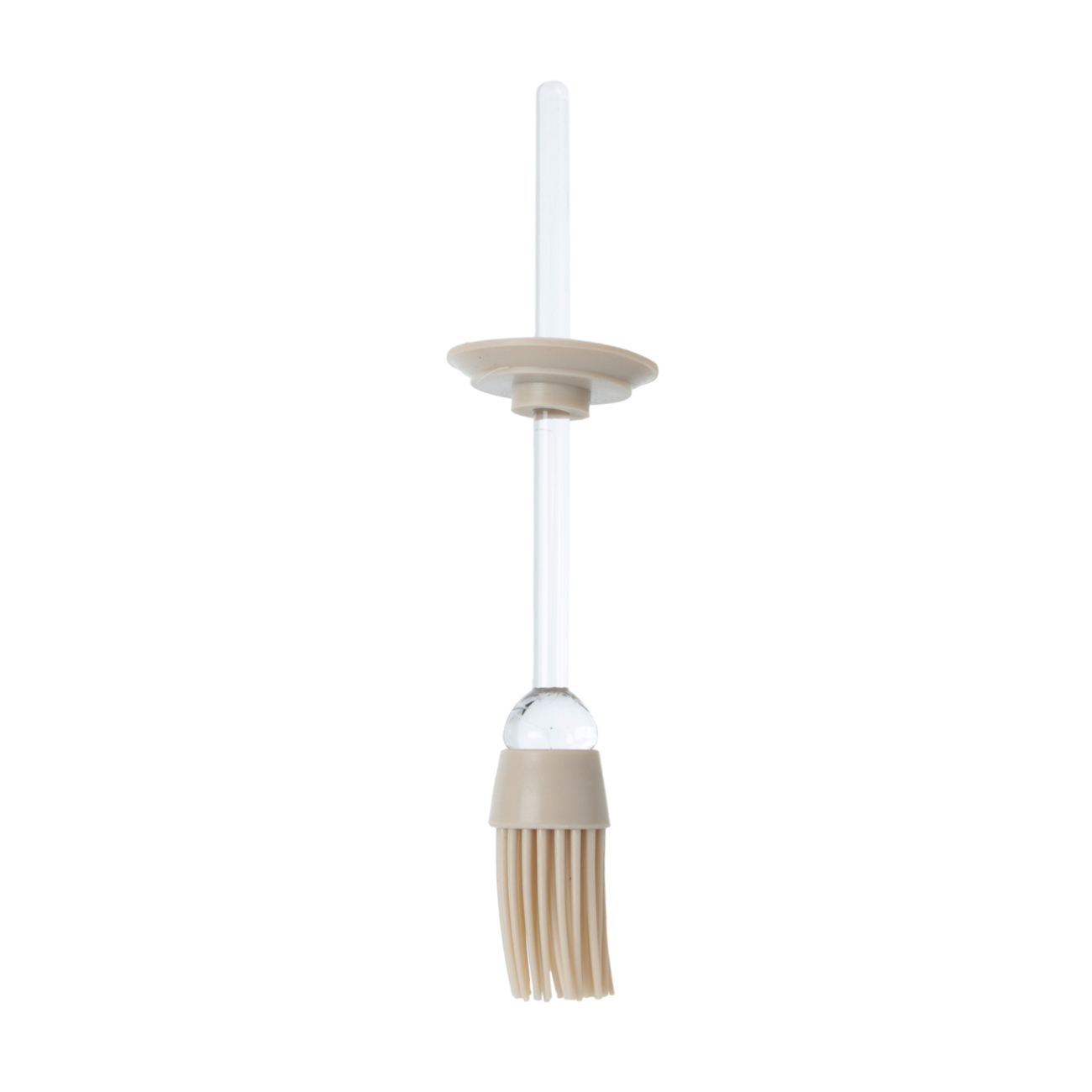 Oil container, 270 ml, with brush, Glass / Silicone, Beige, Soft Kitchen