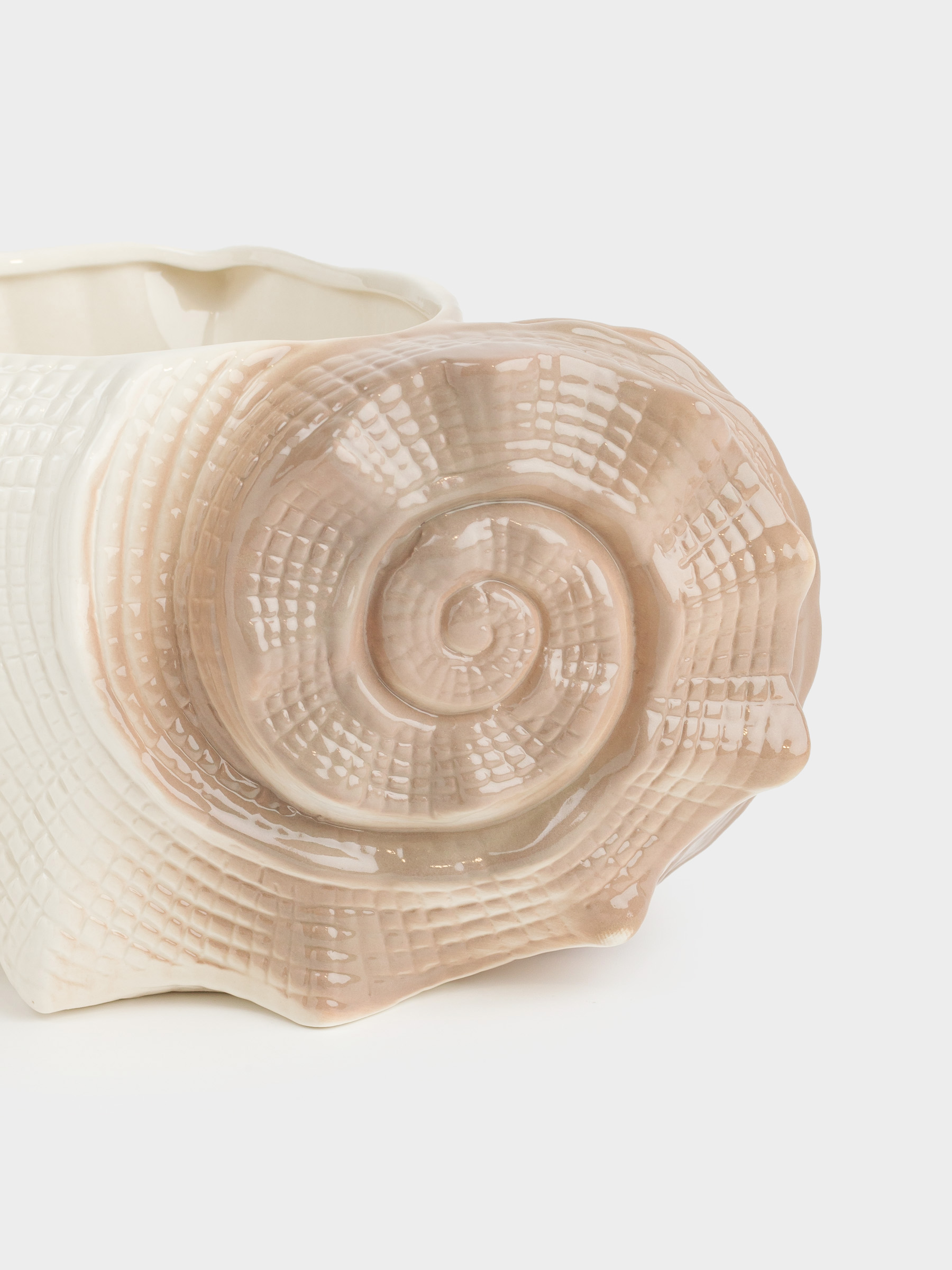 Planter, 23x12 cm, porcelain P, milky brown, Seashell, Seaside, image-4