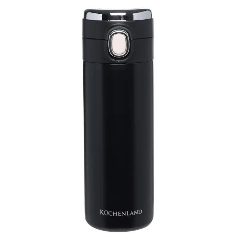 Thermocup, 380 ml, with thermometer, steel / plastic, black, Celsius ,image-0