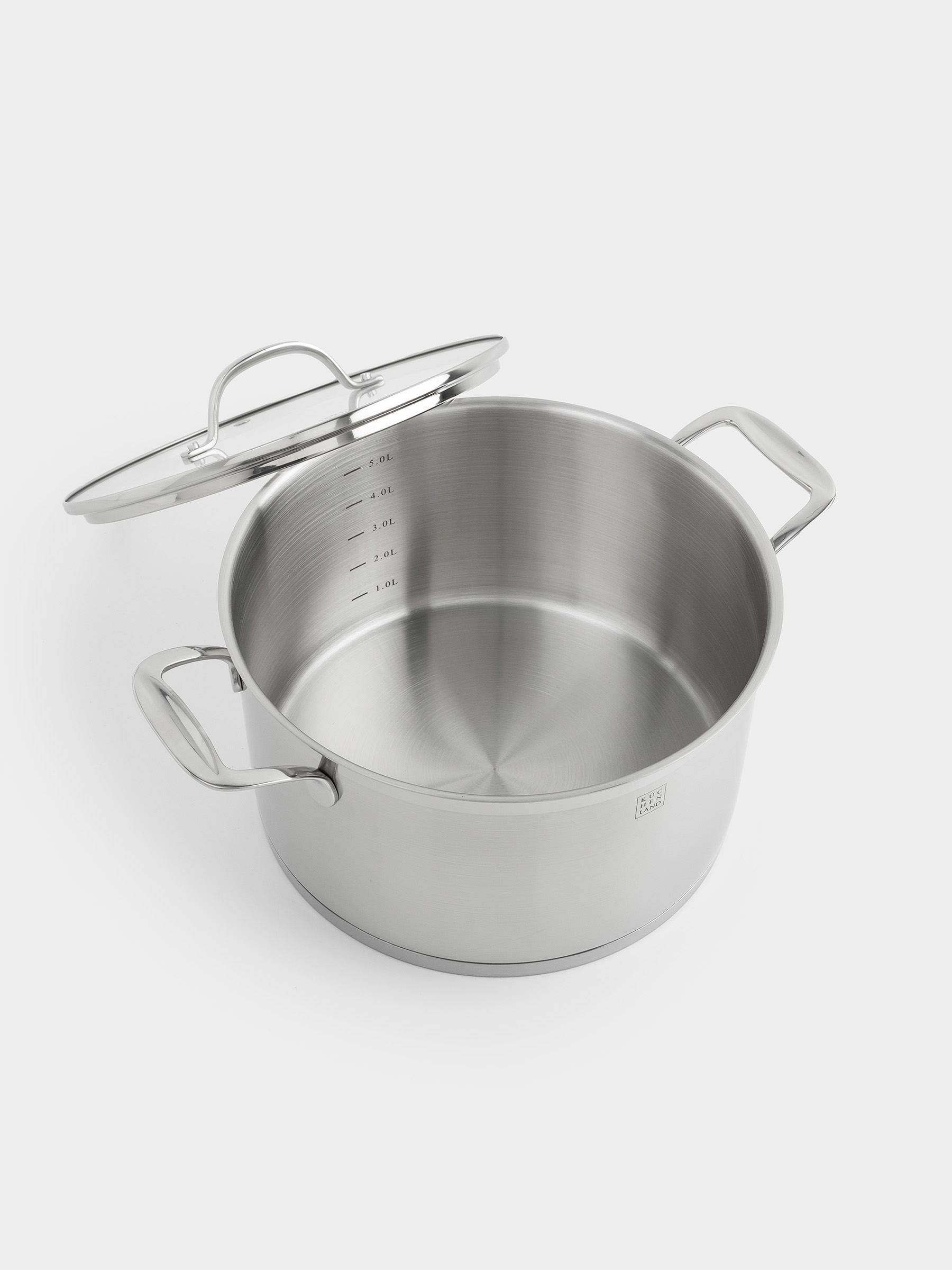 Pot, 24 cm, 6 l, with lid, Silver Stone, image-3