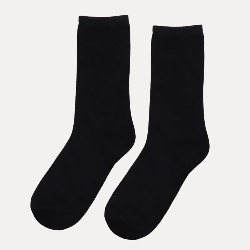 Women's socks, size 36-38, cotton / polyester, black, Basic shade