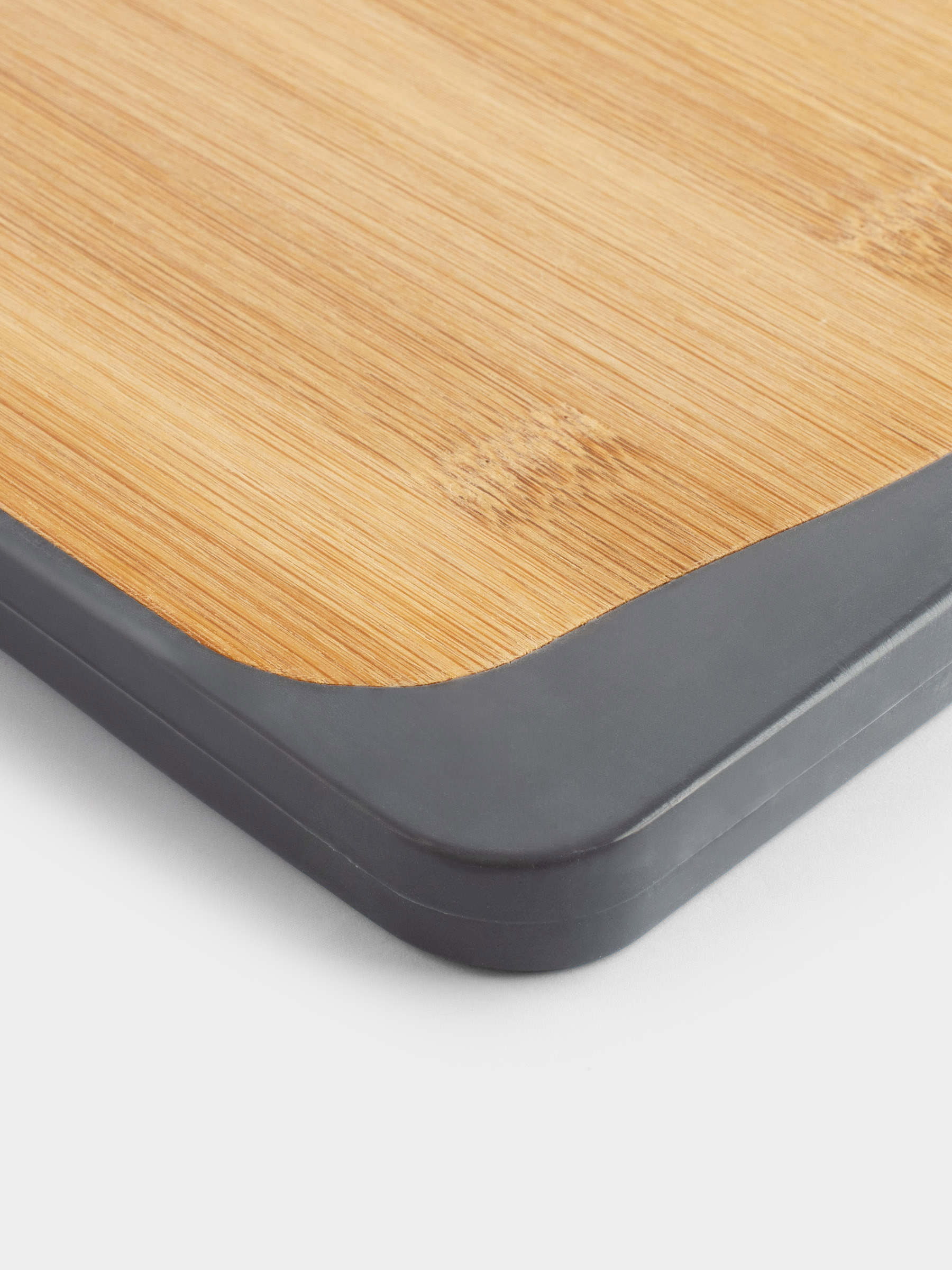 Chopping board, 28,5х20 cm, 2-sided, Bamboo/Plastic, black, Marble Bamboo, image-2