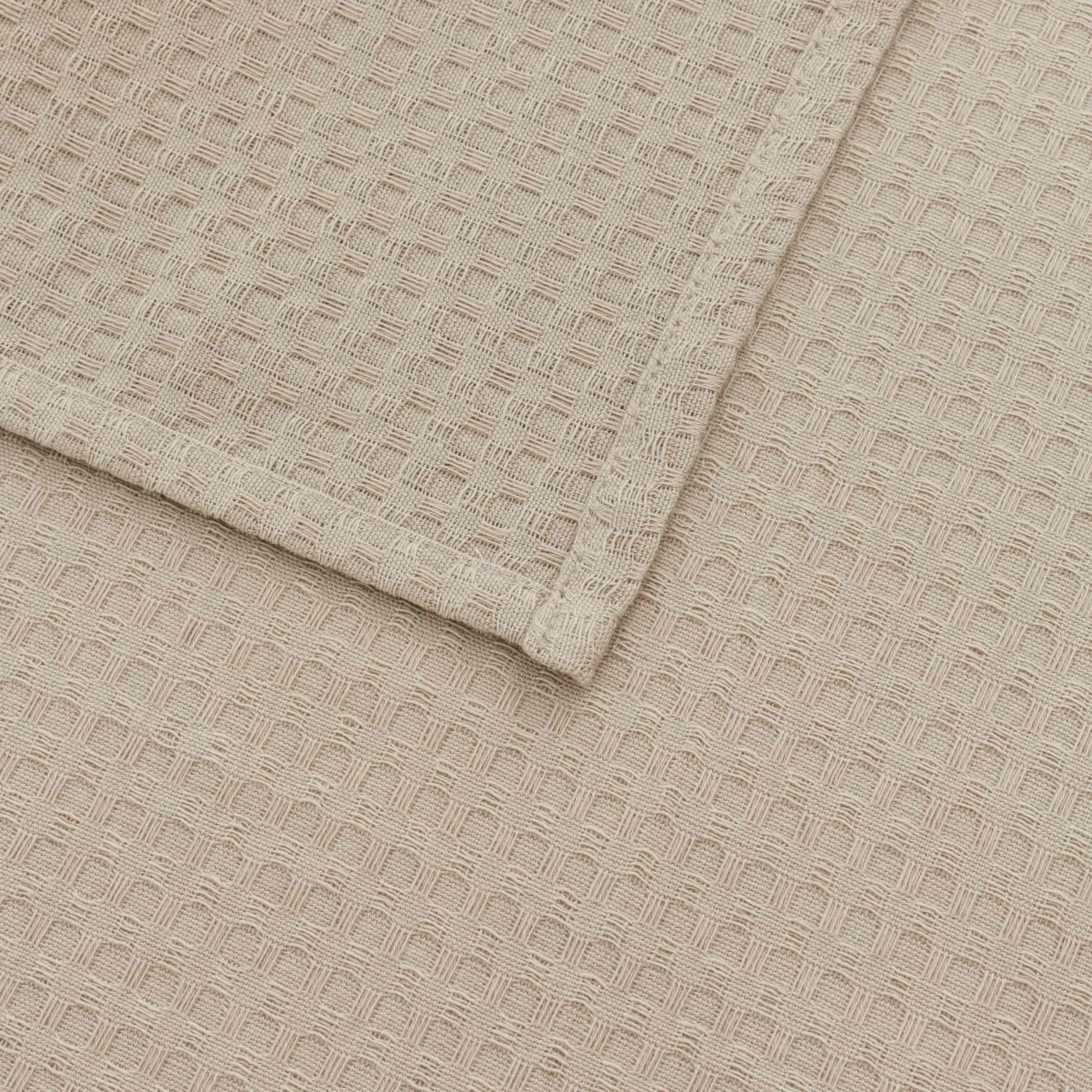 Kitchen towel, 40x60 cm, 2 pcs, with lace, cotton, beige, Waffle