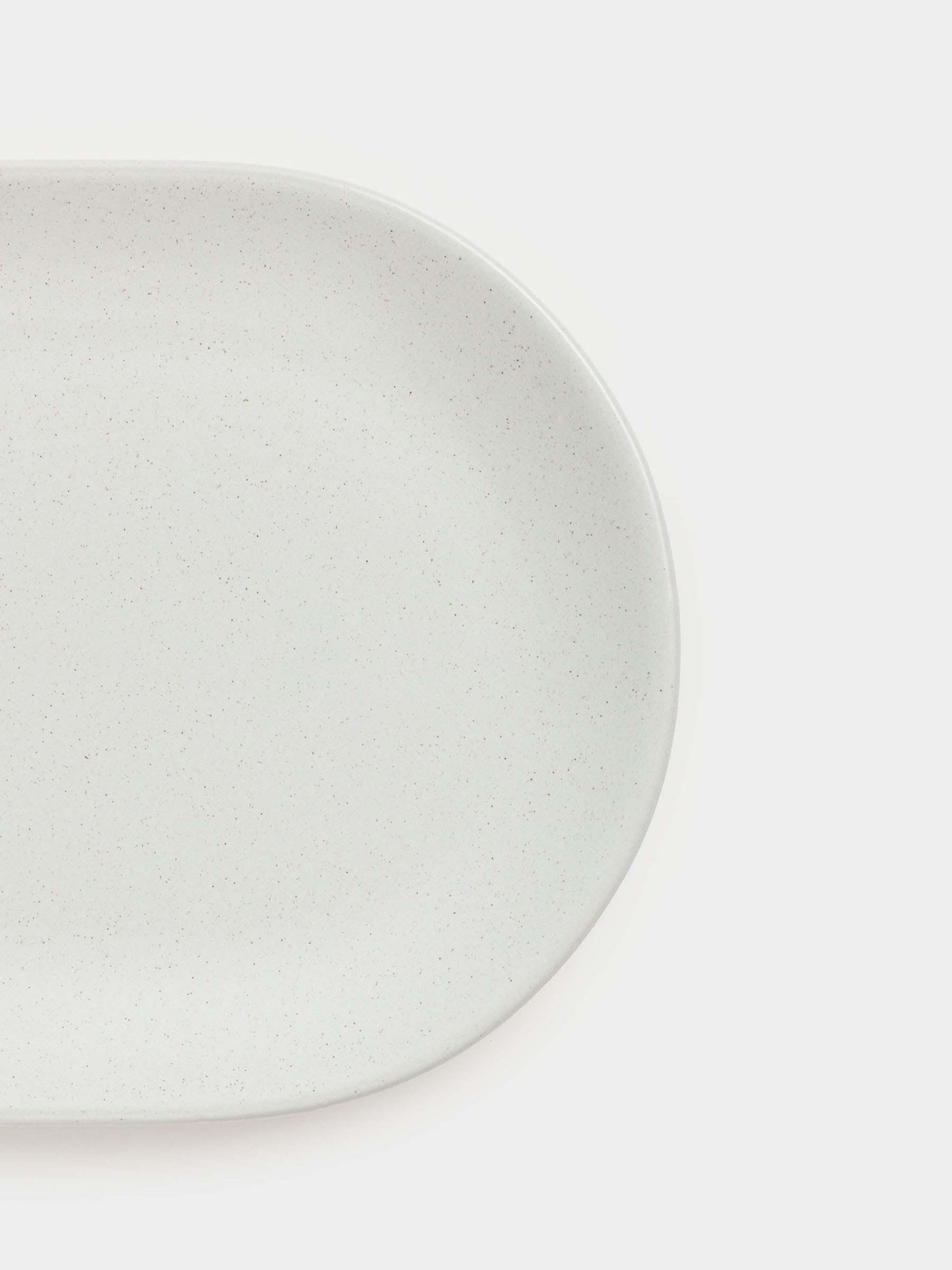 Dish, 37x18 cm, ceramic, oval, milk, speckled, Particle, image-4