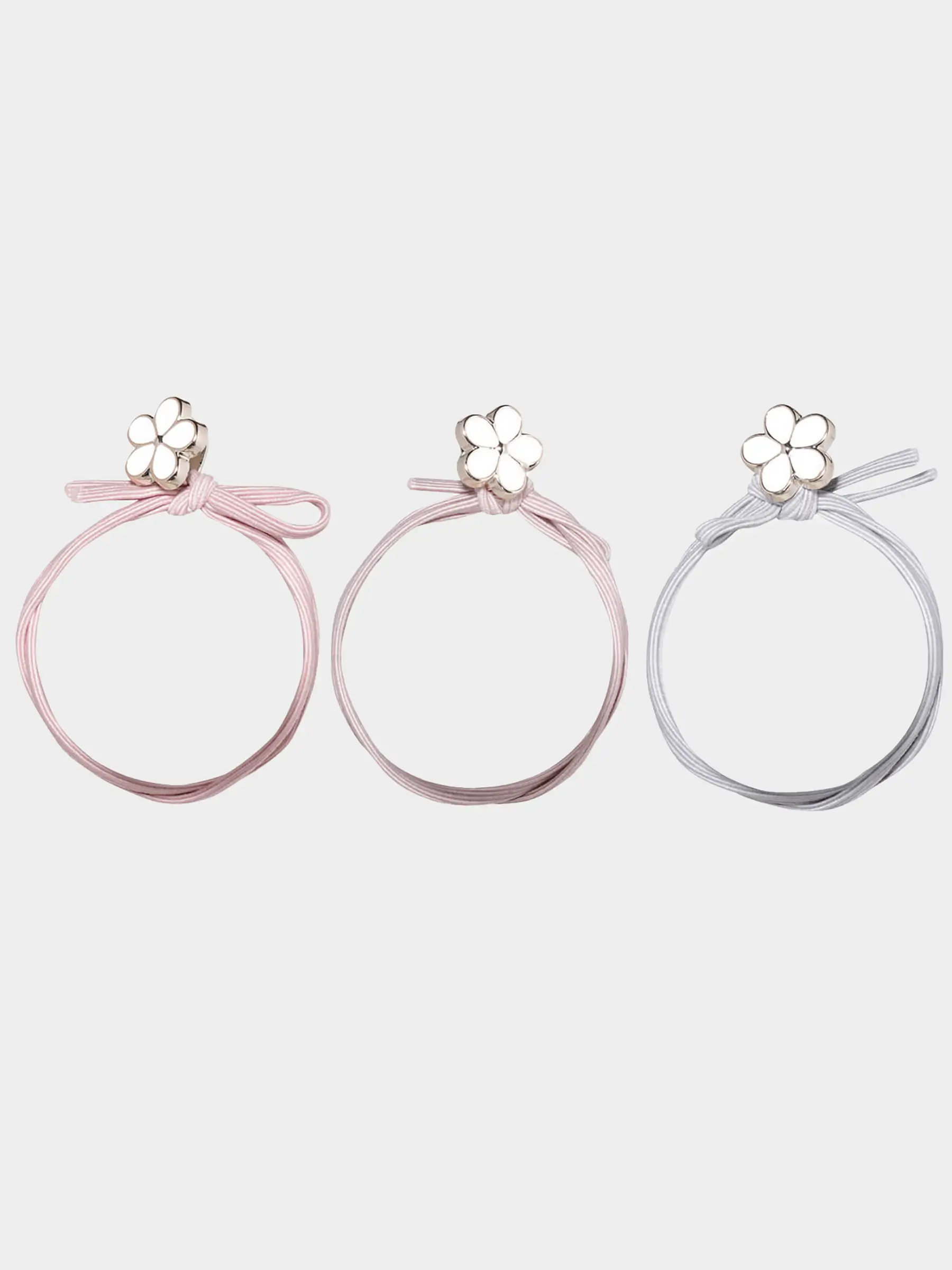 Elastic band for hair, 5 cm, 3 pcs, plastic, colored, Flower, Gracile