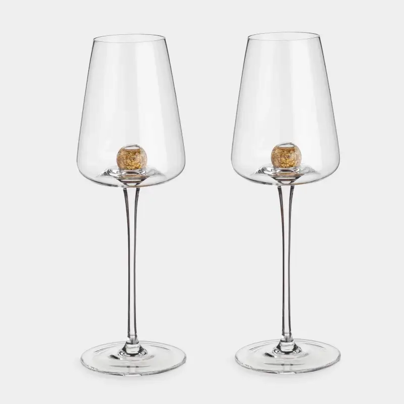 Drinking glass, 350 ml, 2 pcs, Crystal glass, Amber ball, Sorento ,image-0