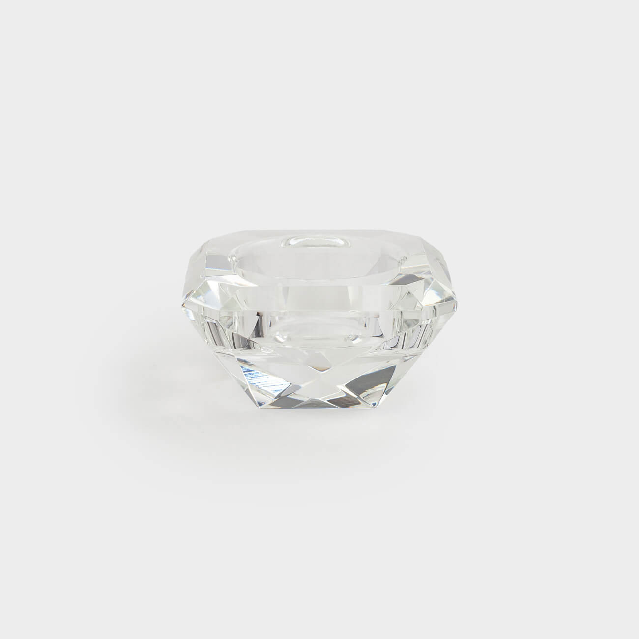 Candlestick, 7 cm, for tea candle, glass, Facets, Lux crystal