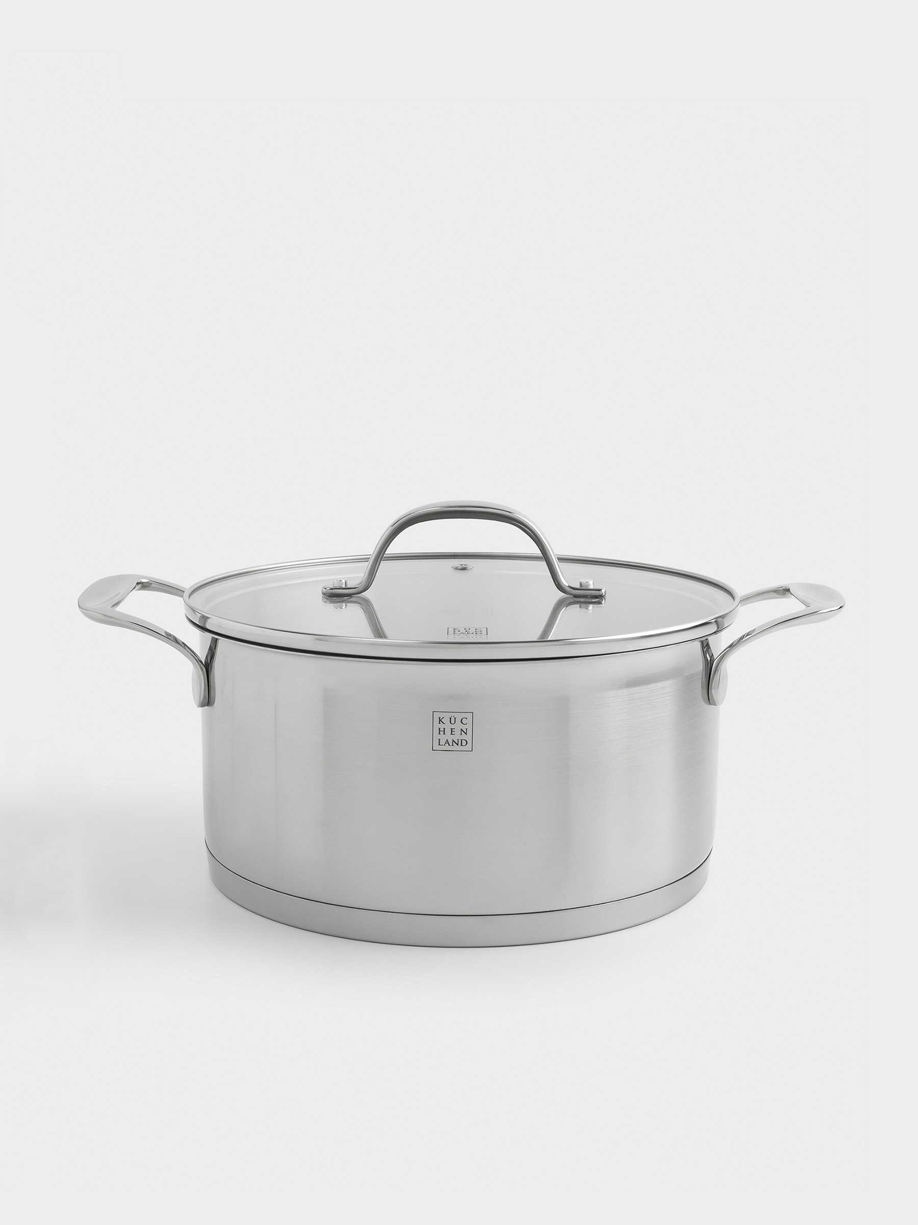 Pot with Lid, 22 cm, 4 l, Silver Stone, image-0