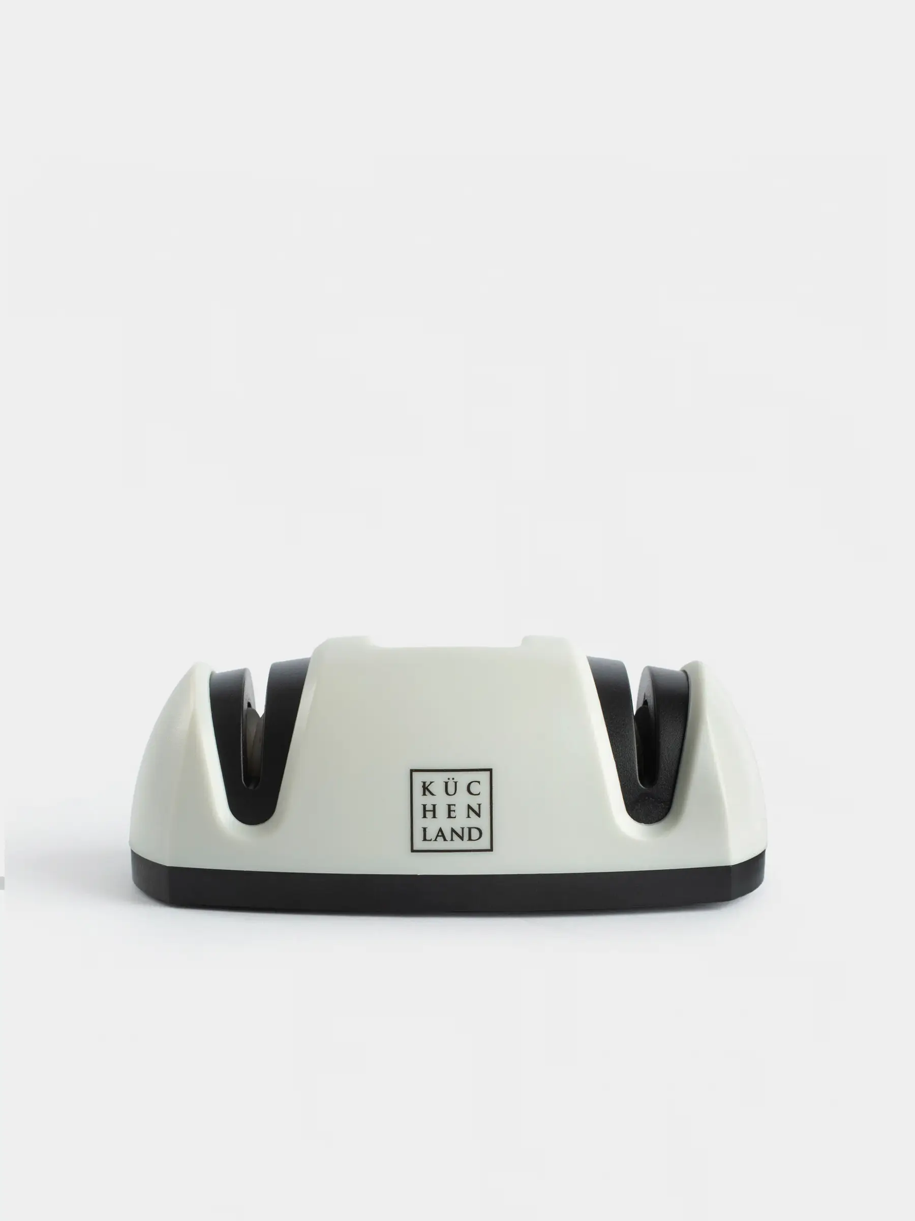 Knife sharpener, 11 cm, with two types of sharpening, grey, Lemsen