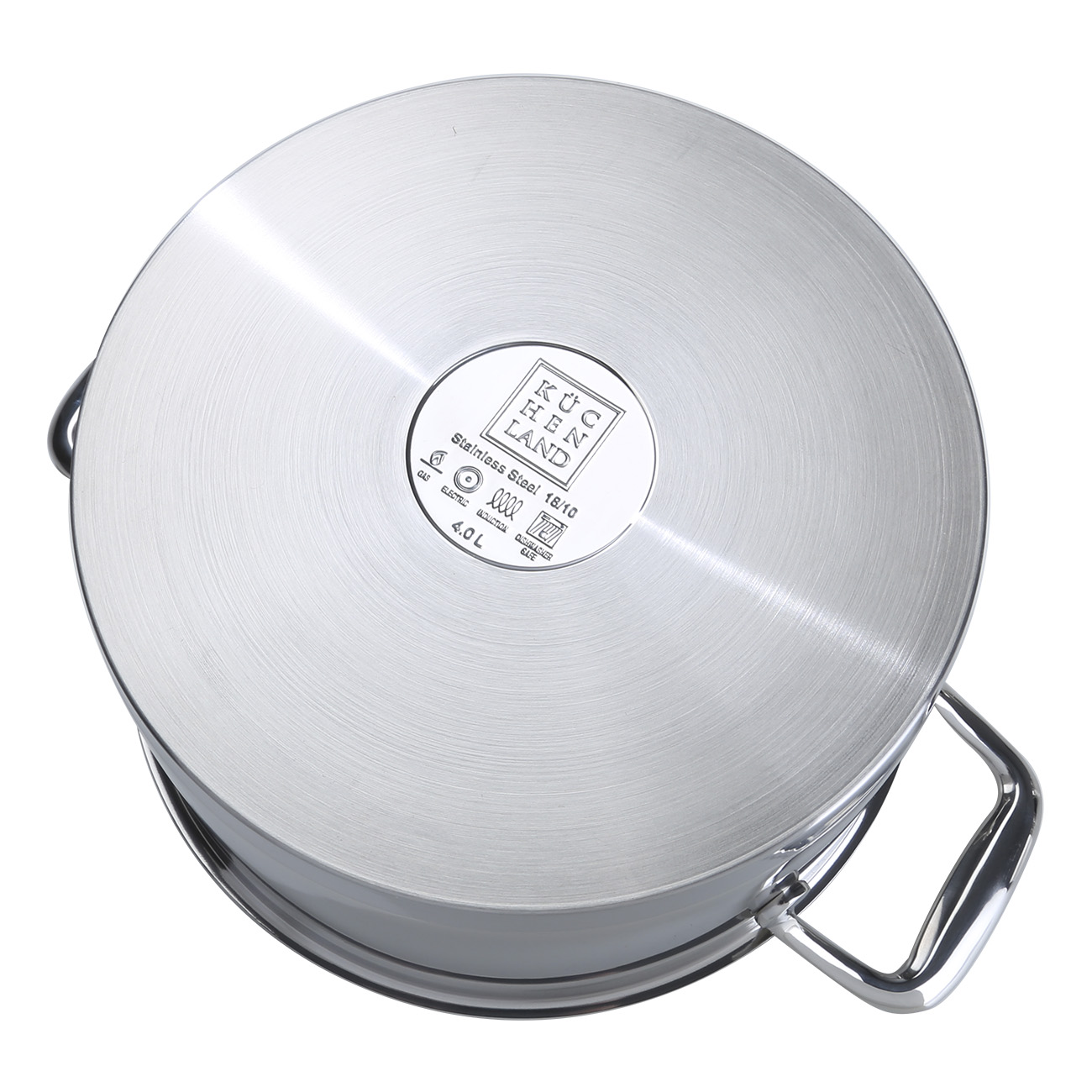 Pot with Lid, 22 cm, 4 l, Silver Stone