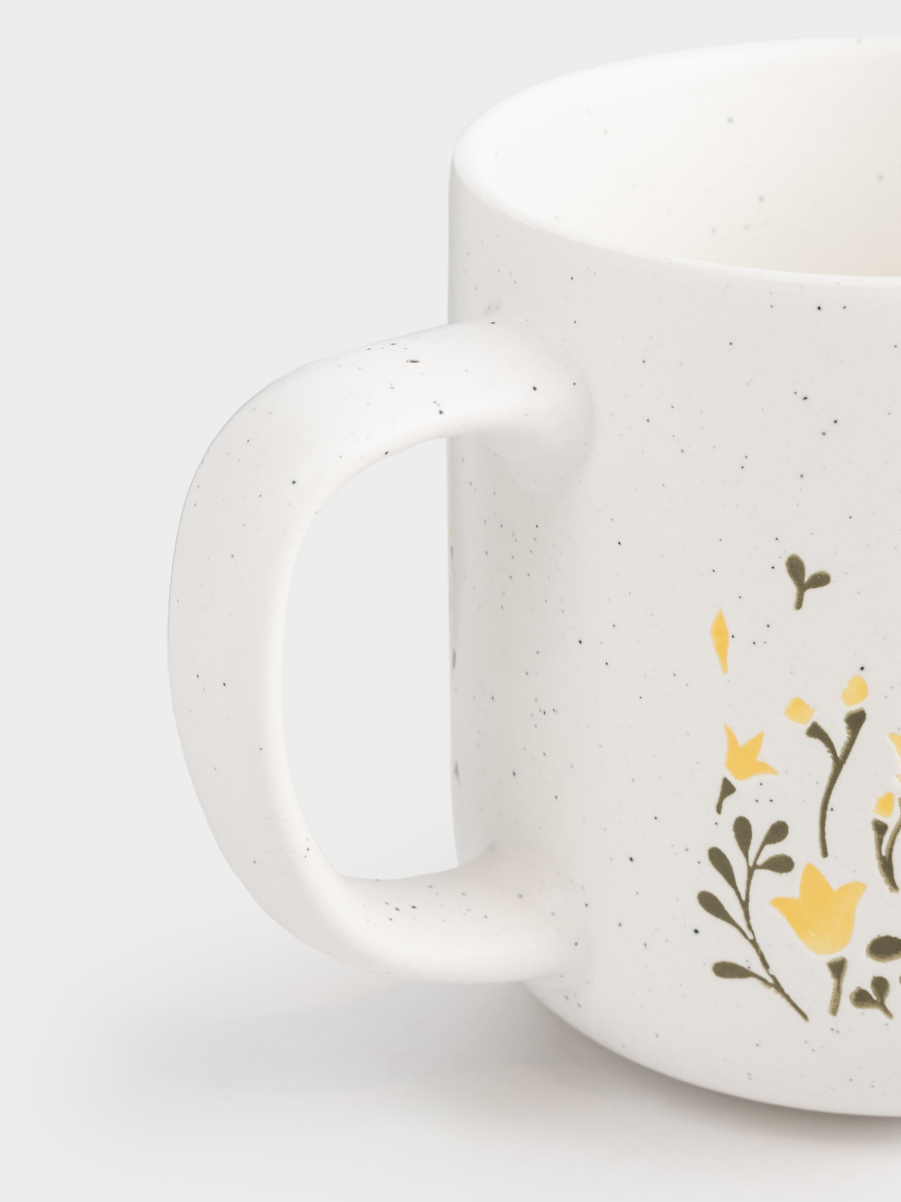 Mug, 400 ml, porcelain N, white, speckled, wildflowers, Meadow speckled, image-5