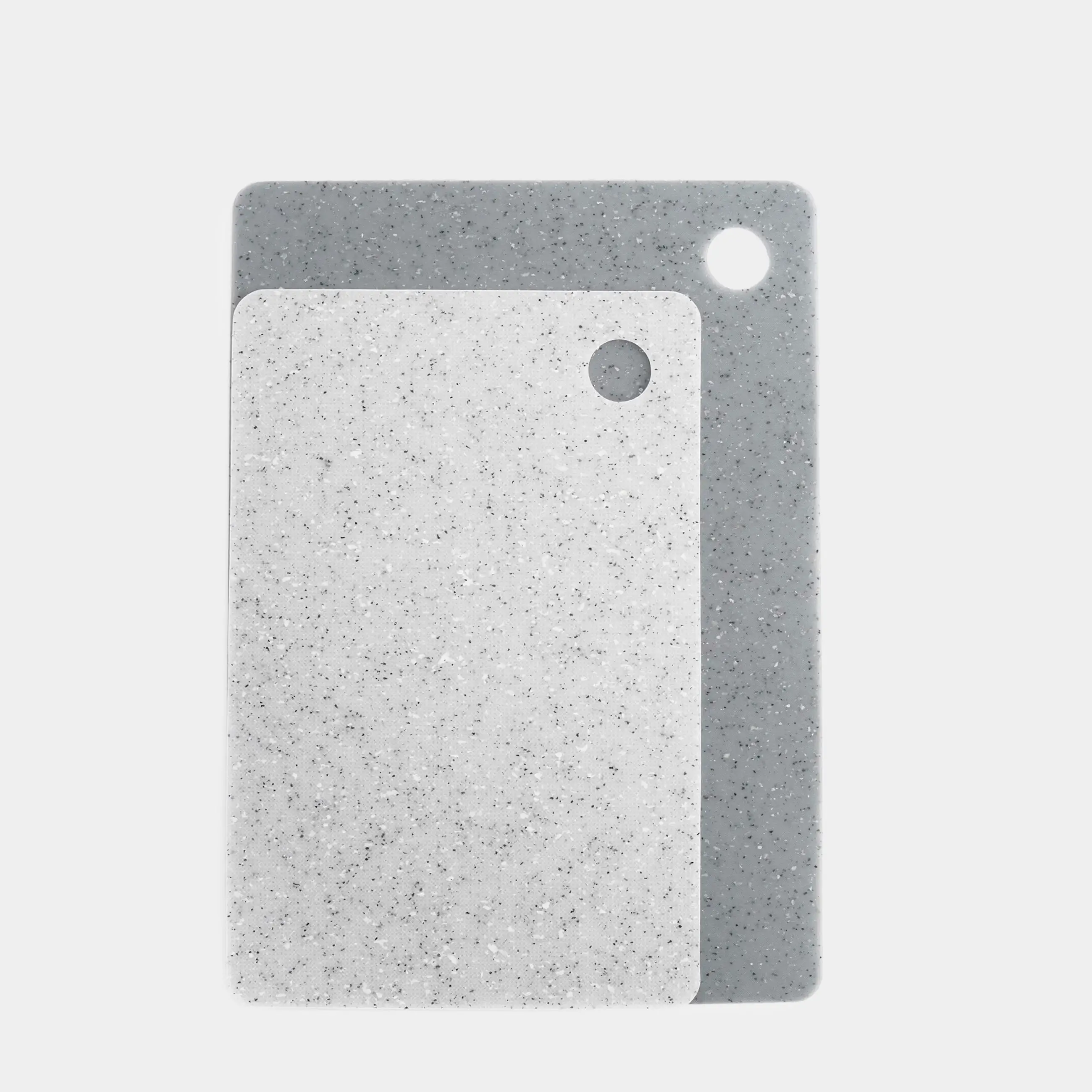 Cutting board, 19/24 cm, 2 pcs, plastic, rectangular, gray, speckled, Speck
