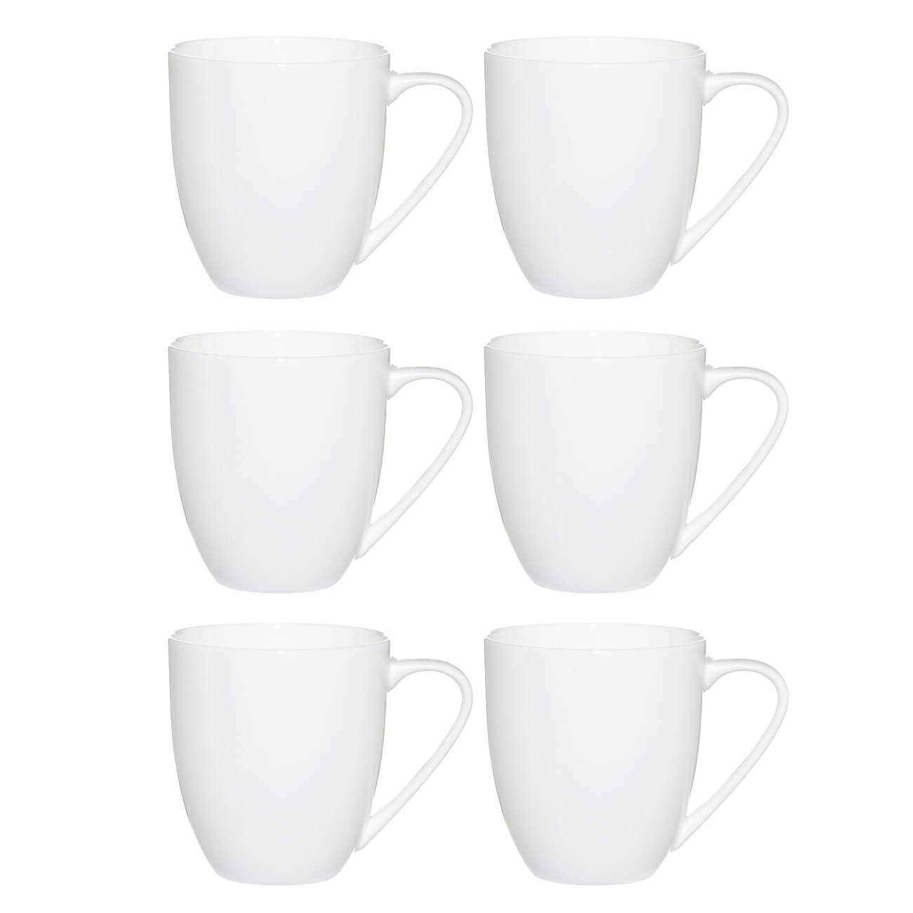 Mug, 450 ml, 6 pcs, porcelain F, white, Ideal white
